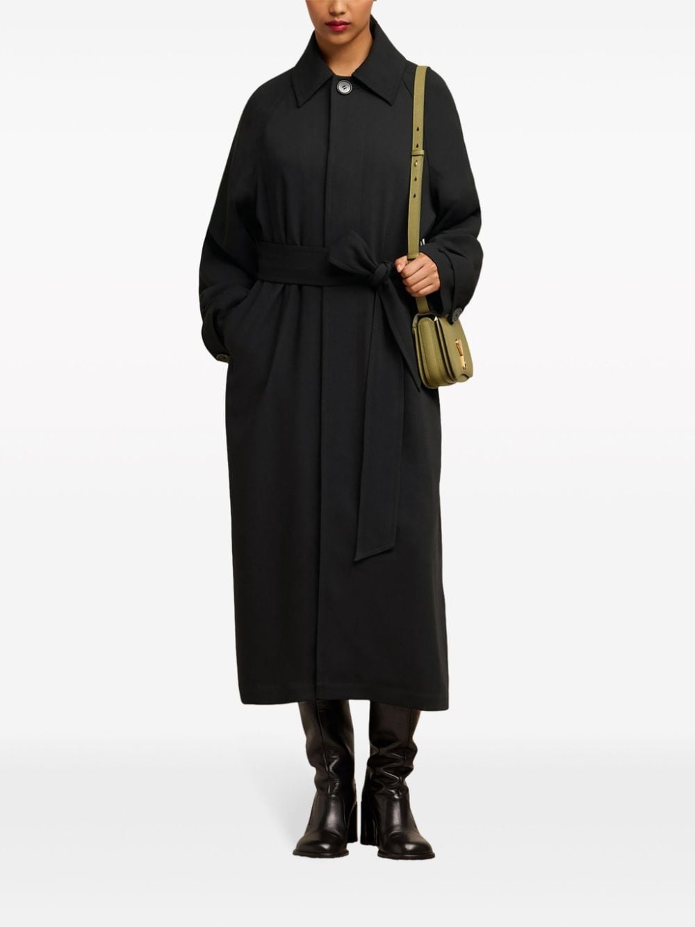 belted virgin-wool coat - 2