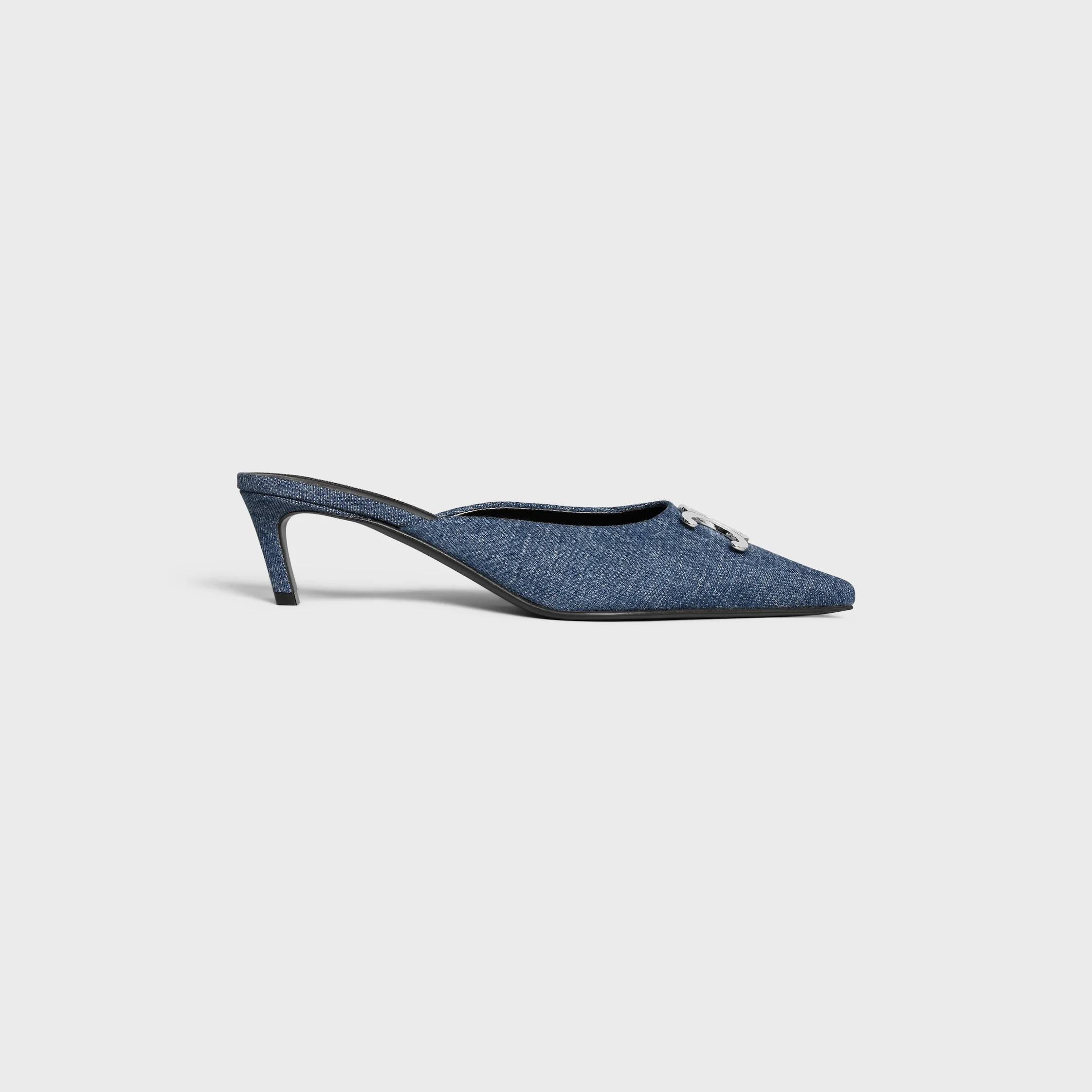 CELINE ALMA TRIOMPHE MULE IN DENIM - 1