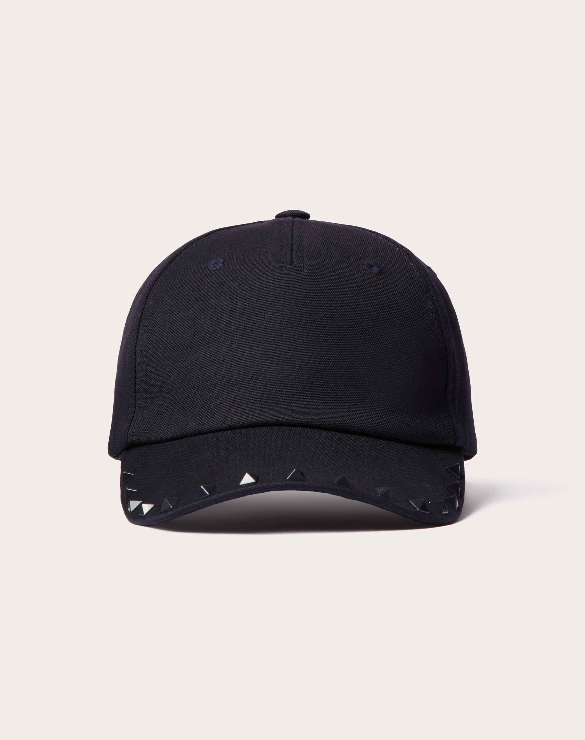 ROCKSTUD COTTON BASEBALL CAP WITH STUD APPLIQUÉ - 1