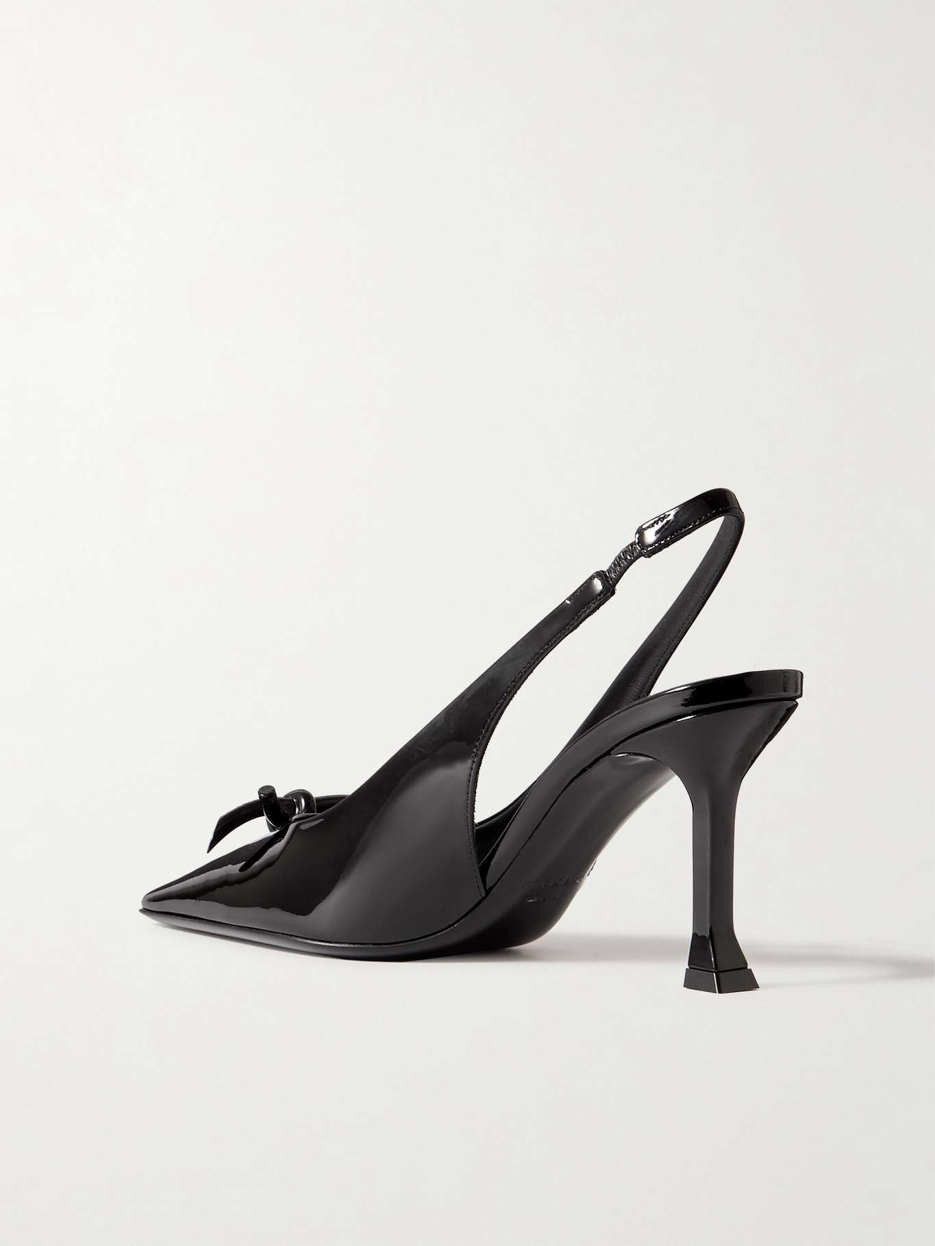 Arlene knotted patent-leather slingback pumps - 3