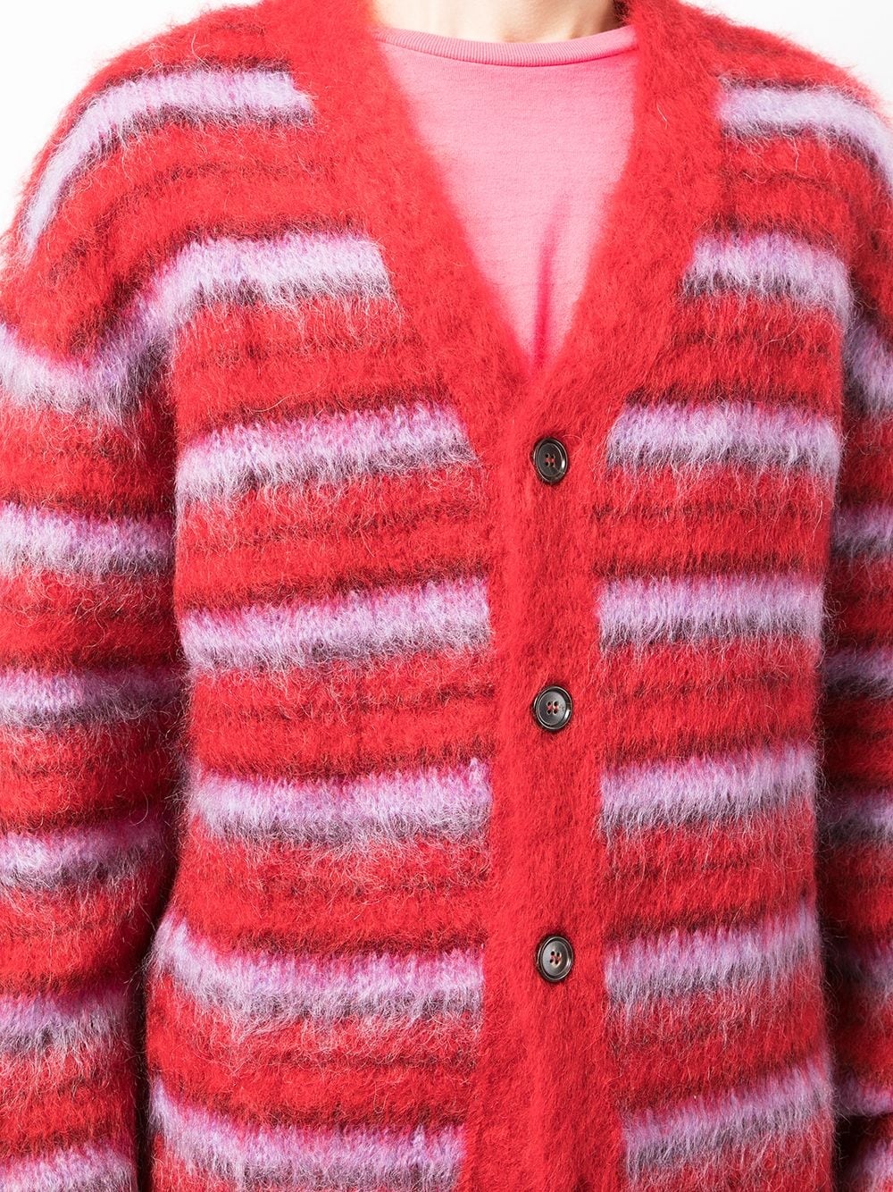 stripe-pattern cardigan - 5