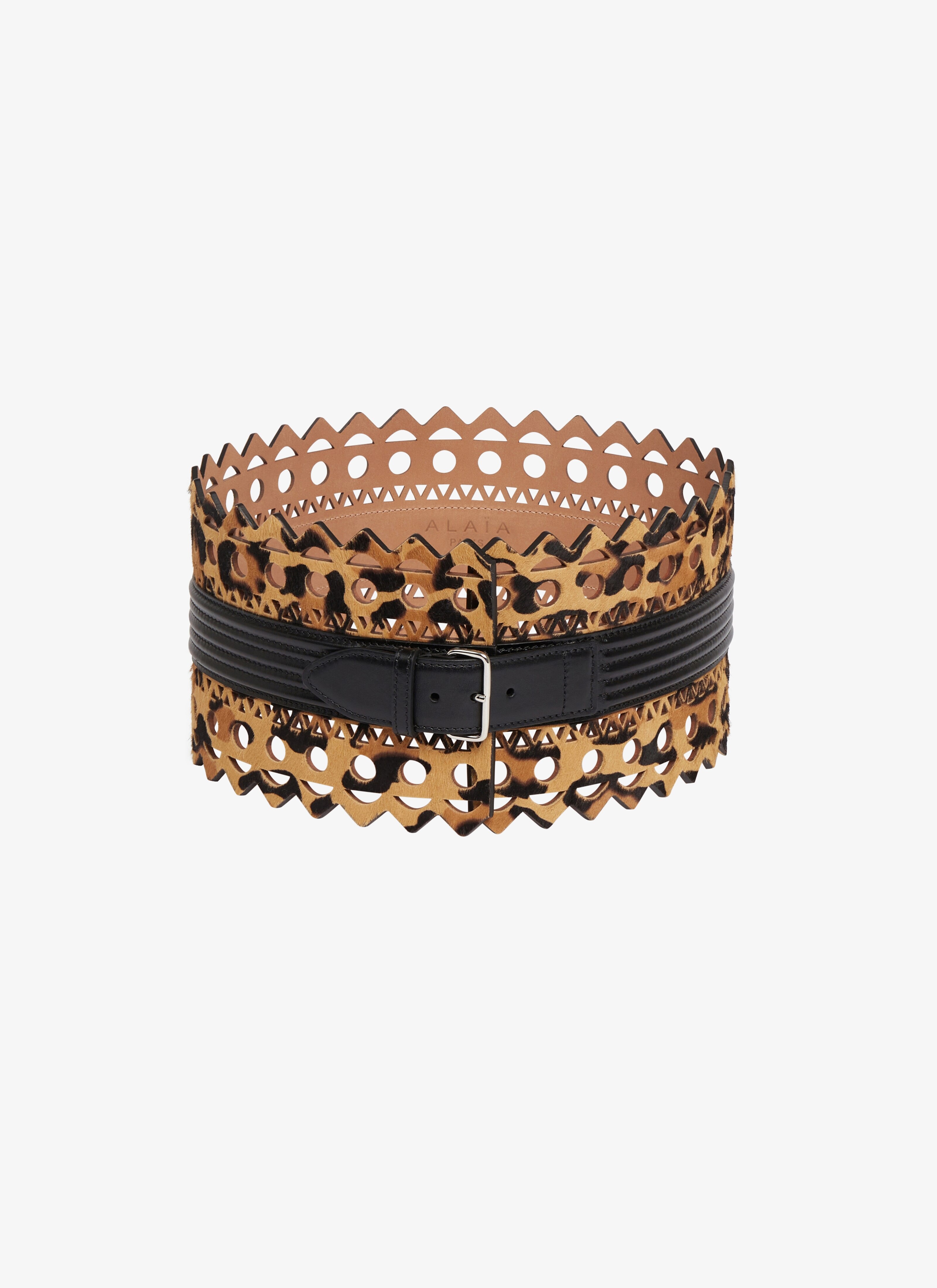 SMALL CORSET BELT IN VIENNE WAVE CALFSKIN - 3