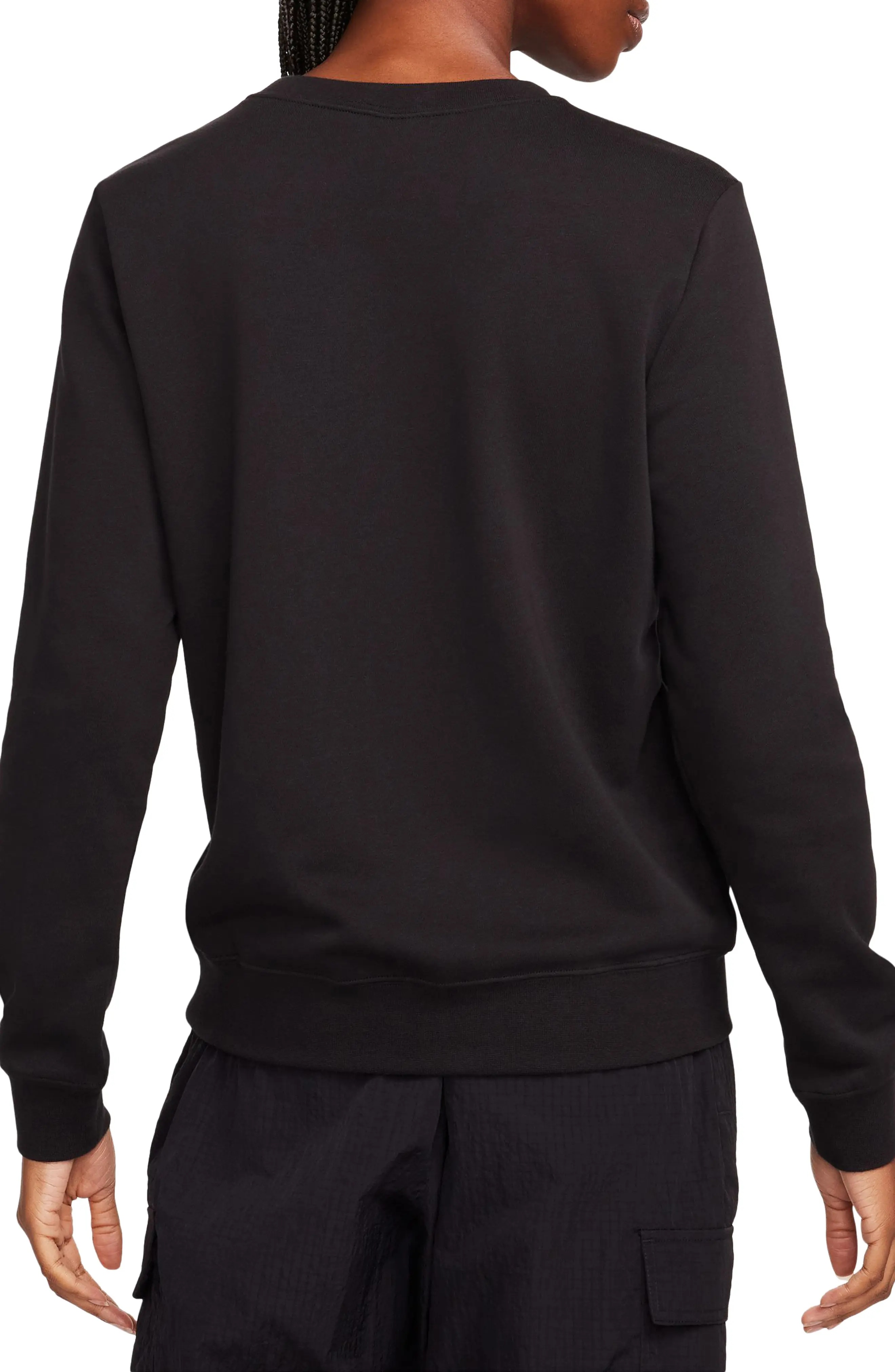 Club Fleece Crewneck Sweatshirt in Black/Night Forest - 2