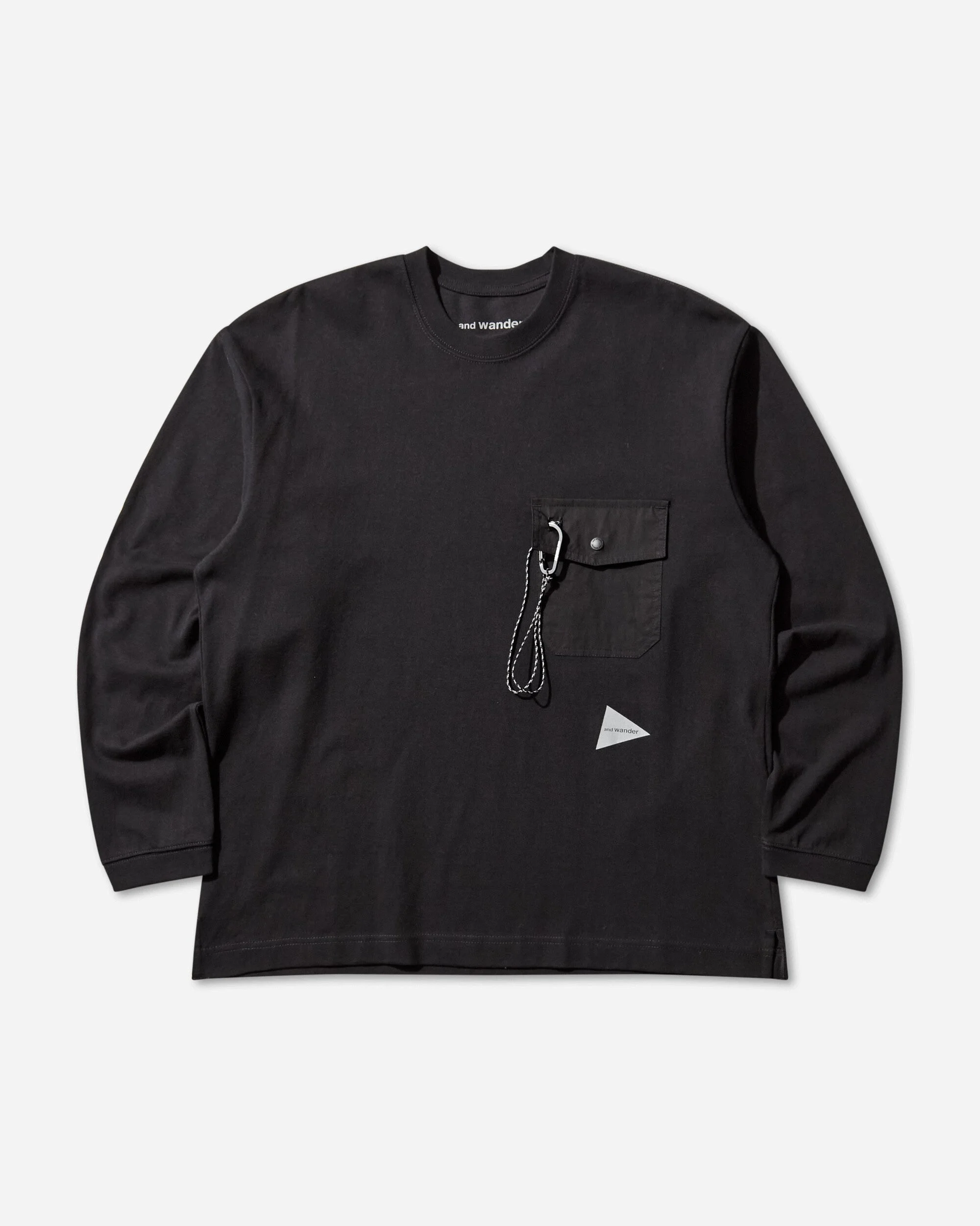 Men's Heavy Cotton Pocket Longsleeve T-Shirt Black - 1