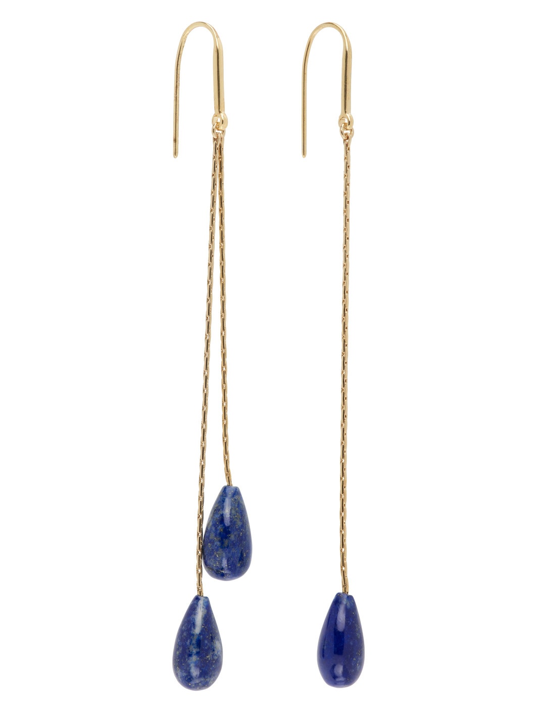 Gold Small Gem Earrings - 2
