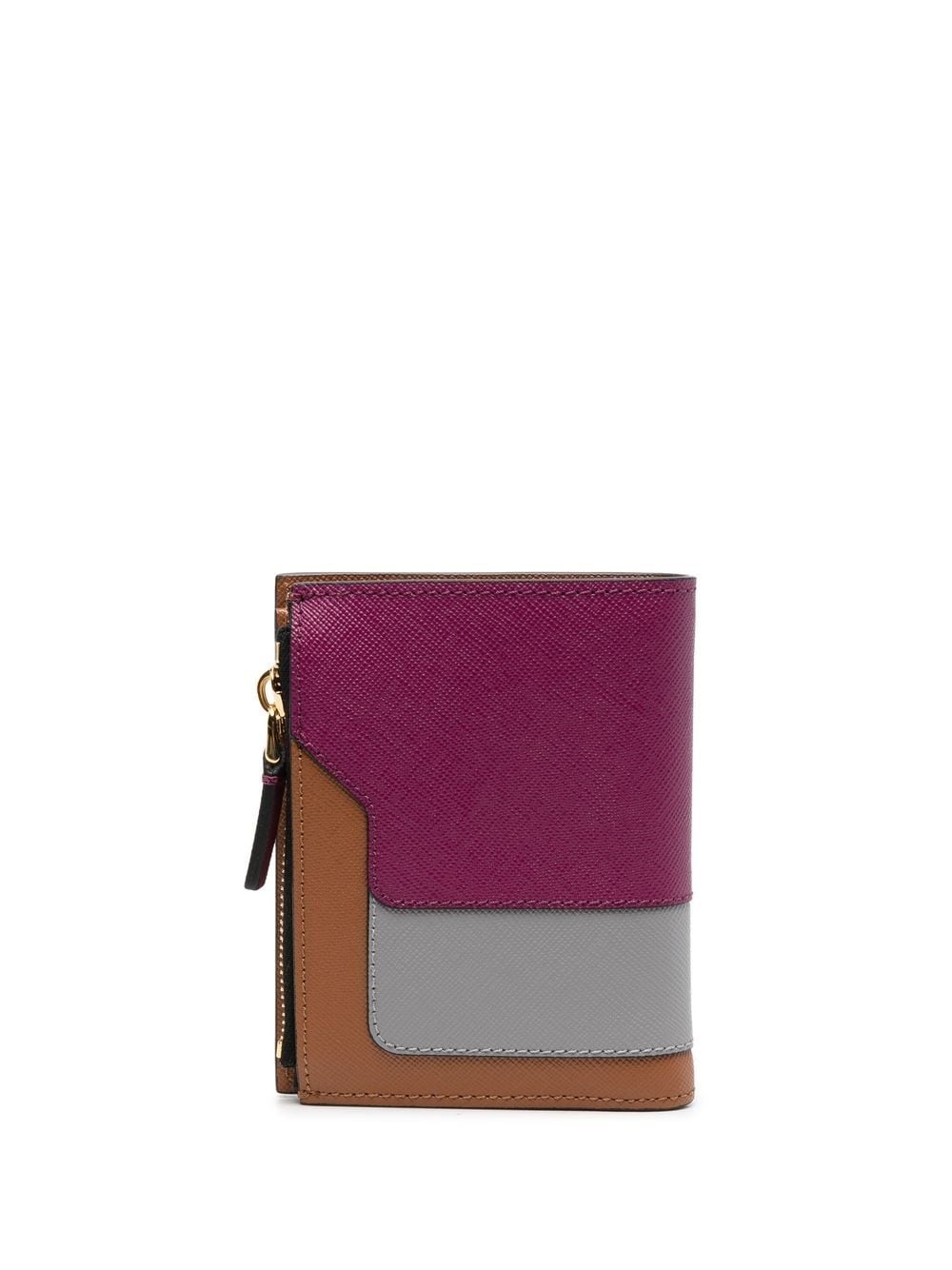 colour-block leather wallet - 2