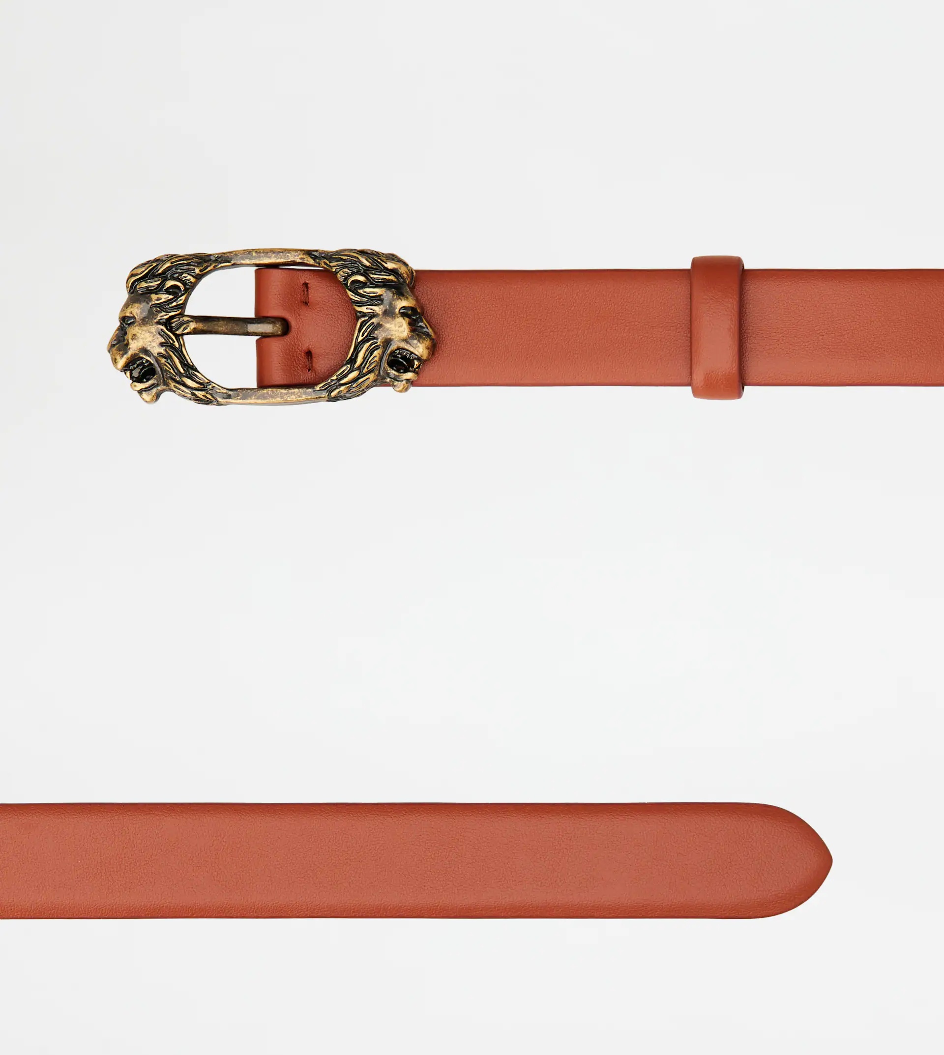BELT IN LEATHER - ORANGE - 2