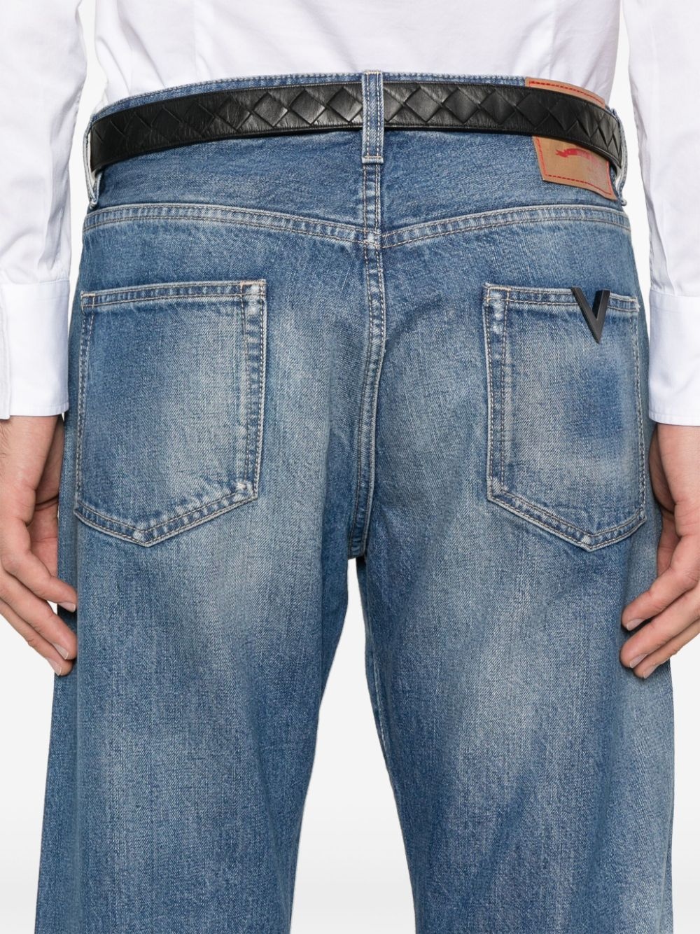 logo-plaque straight-leg jeans - 5