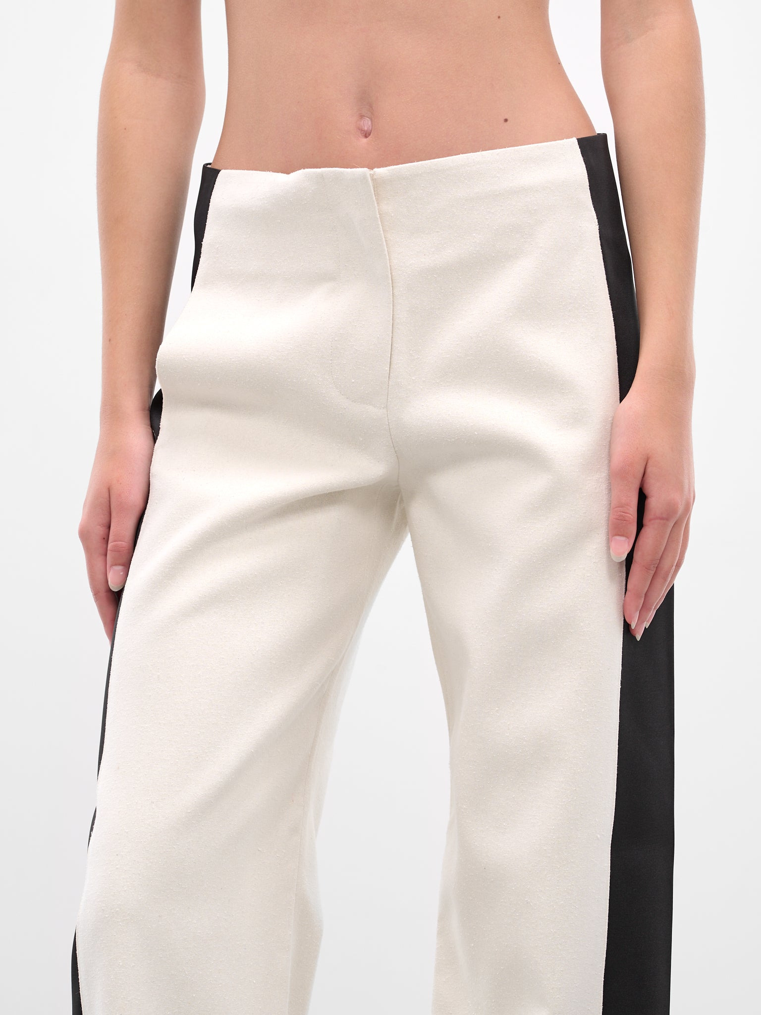 Tuxedo Contrast Silk Trousers - 4