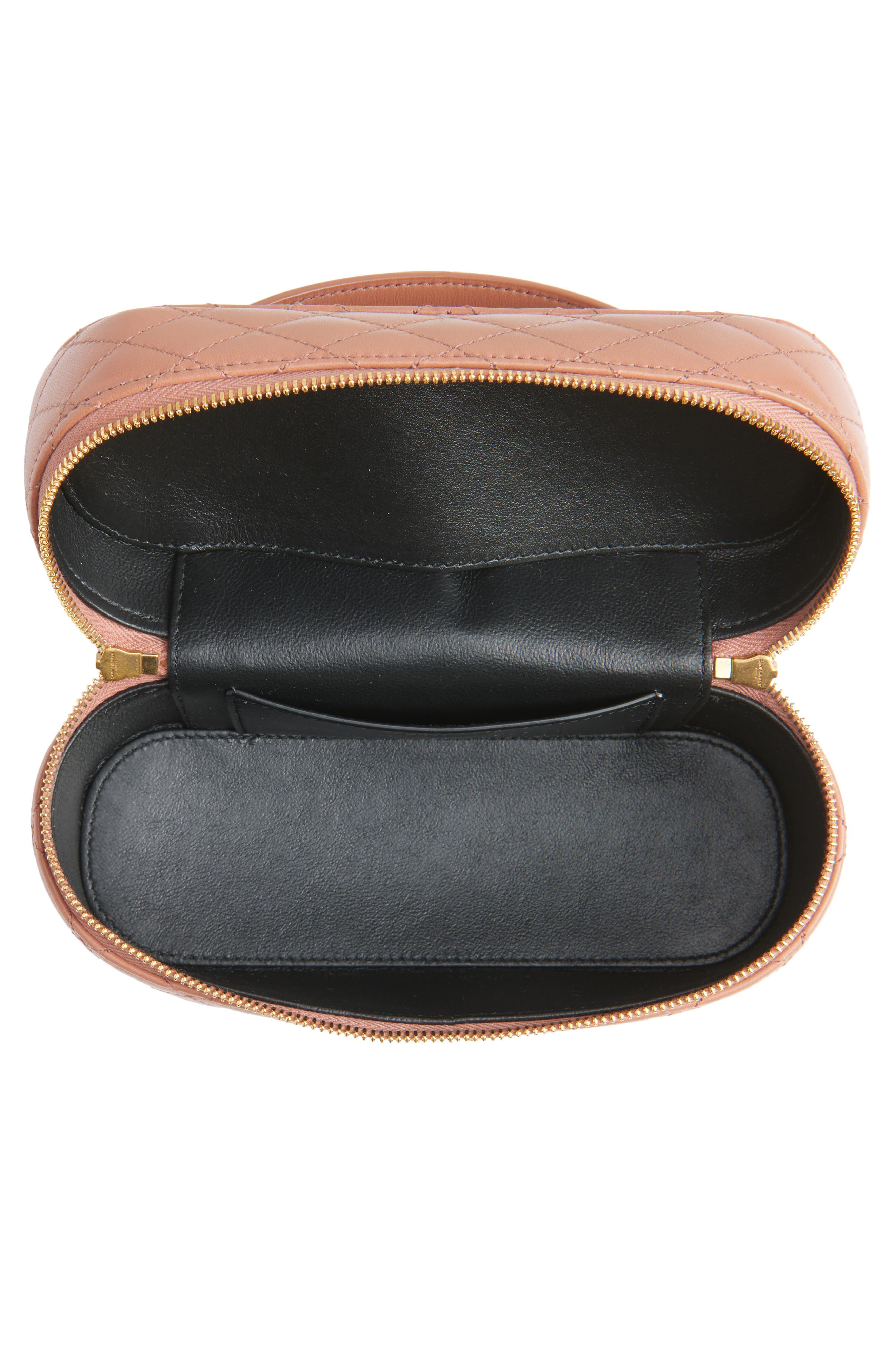 Saint Laurent Mini Gaby Quilted Leather Vanity Case in Barely Pink at Nordstrom - 4