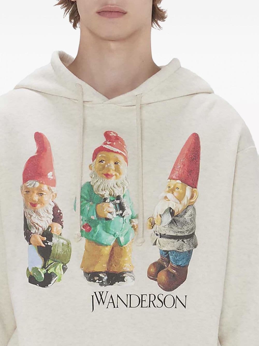 Gnome Trio-print cotton hoodie - 5
