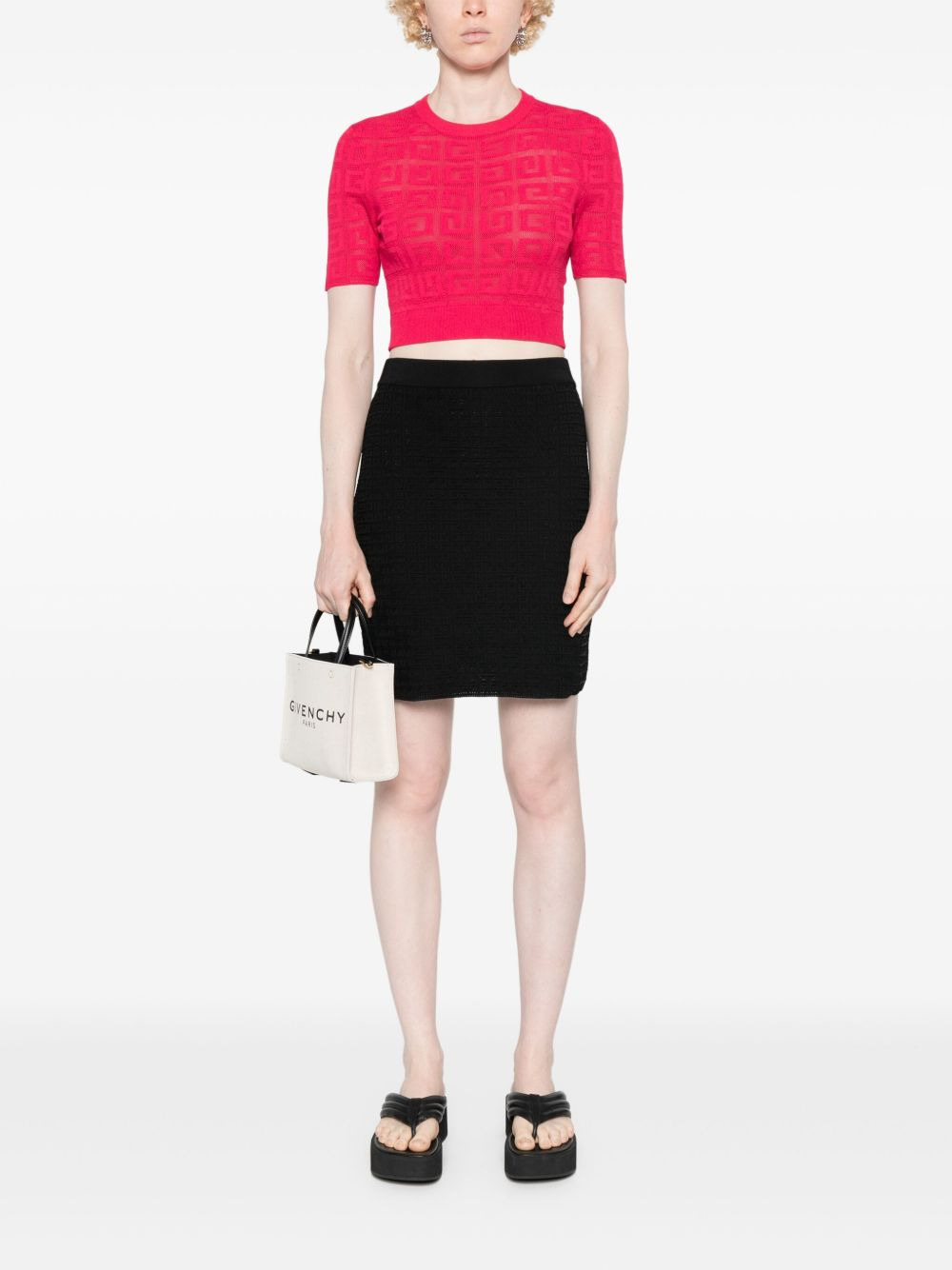4G-monogram knitted skirt - 2