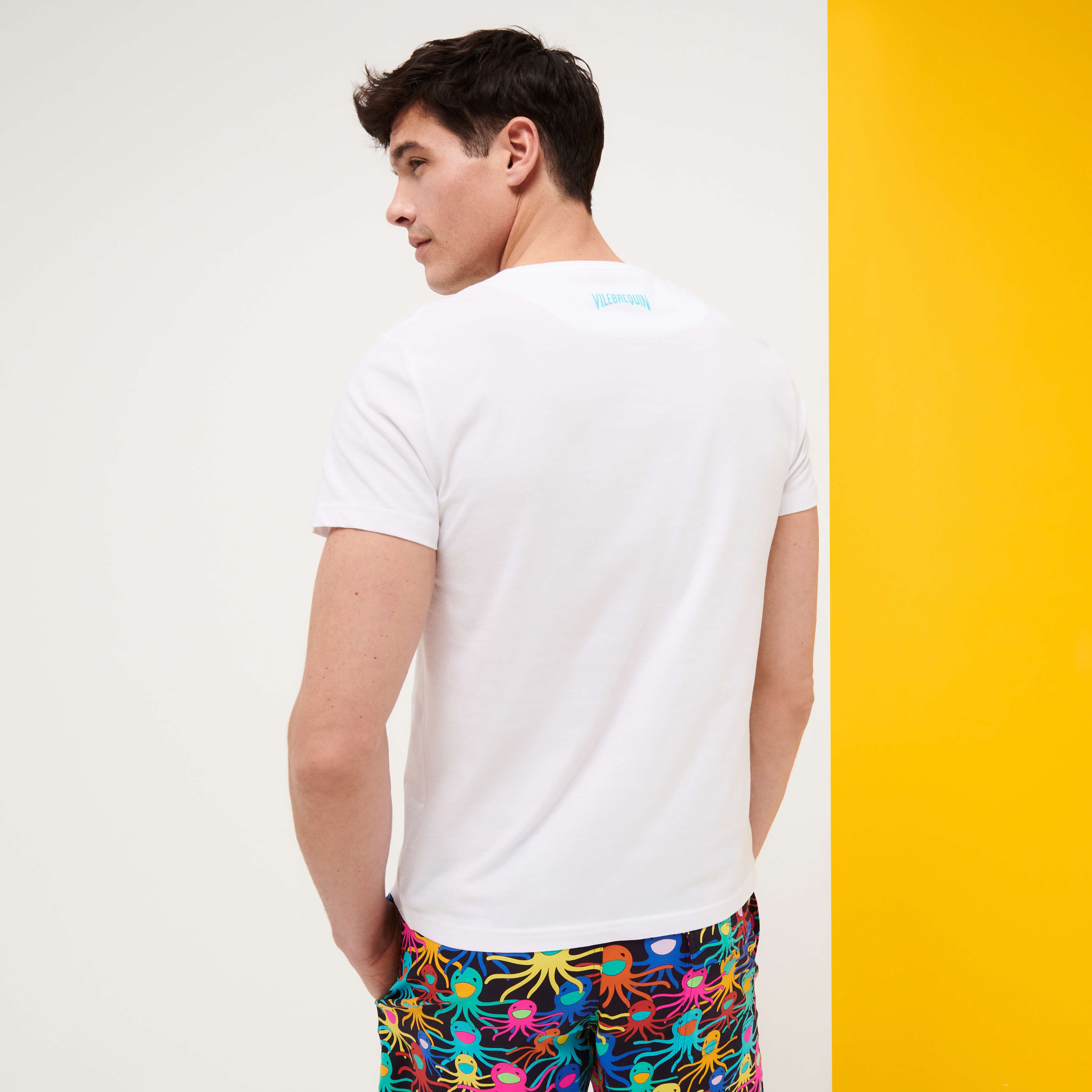 Men Cotton T-Shirt Multicolore Medusa - 4