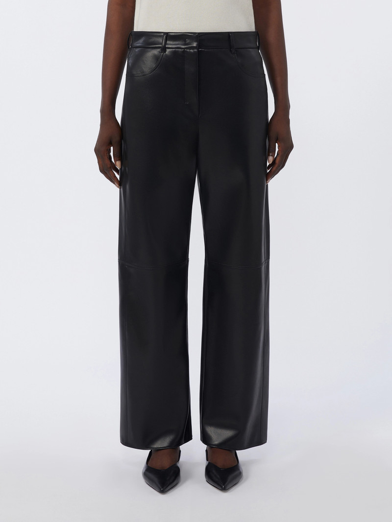 SORRISO Coated fabric trousers - BLACK 3