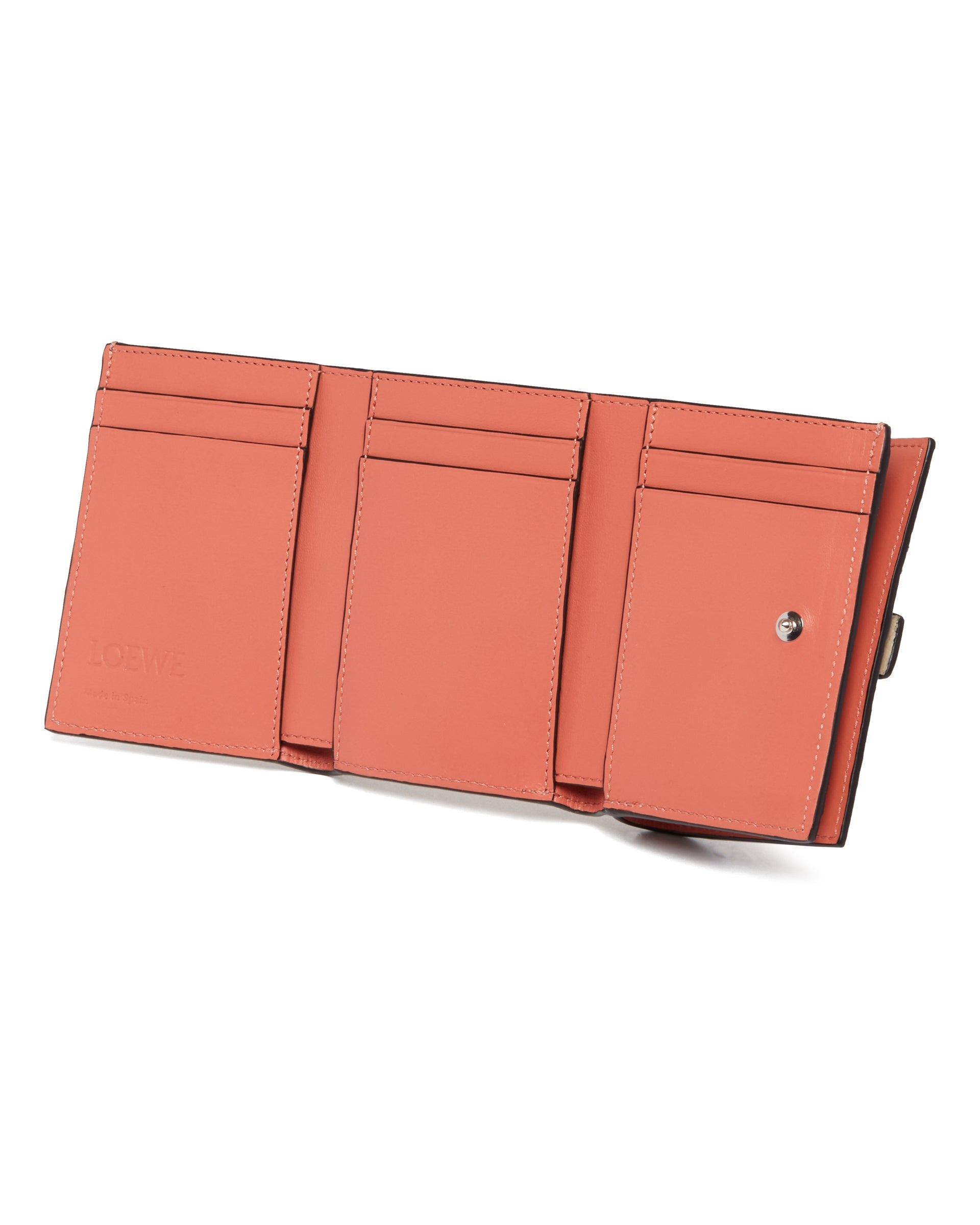 Gray Leather Trifold Wallet - 3