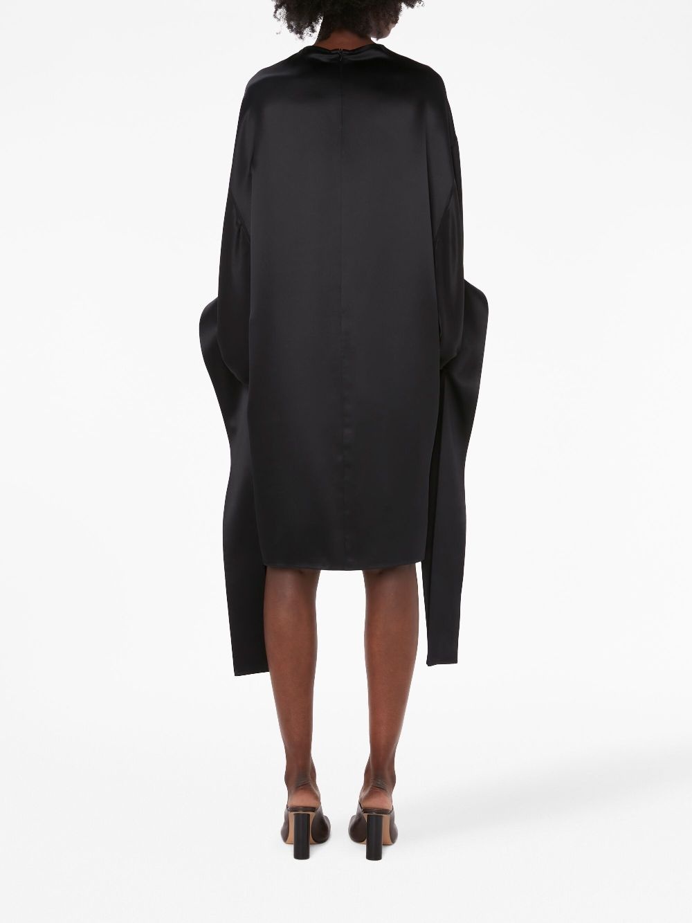 Tab Sleeve satin-finish minidress - 3