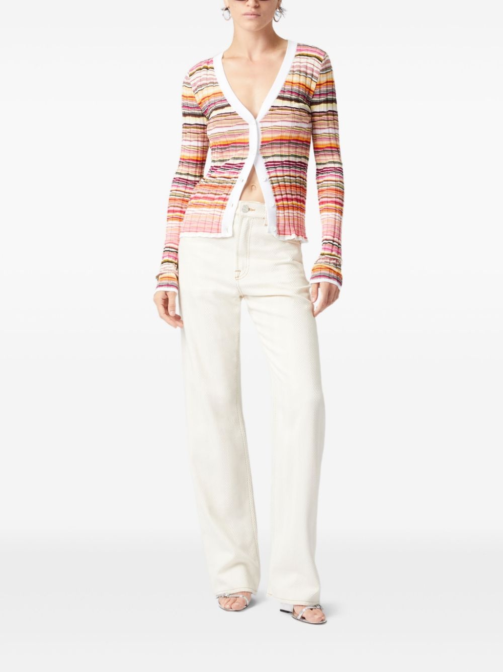striped cardigan - 2