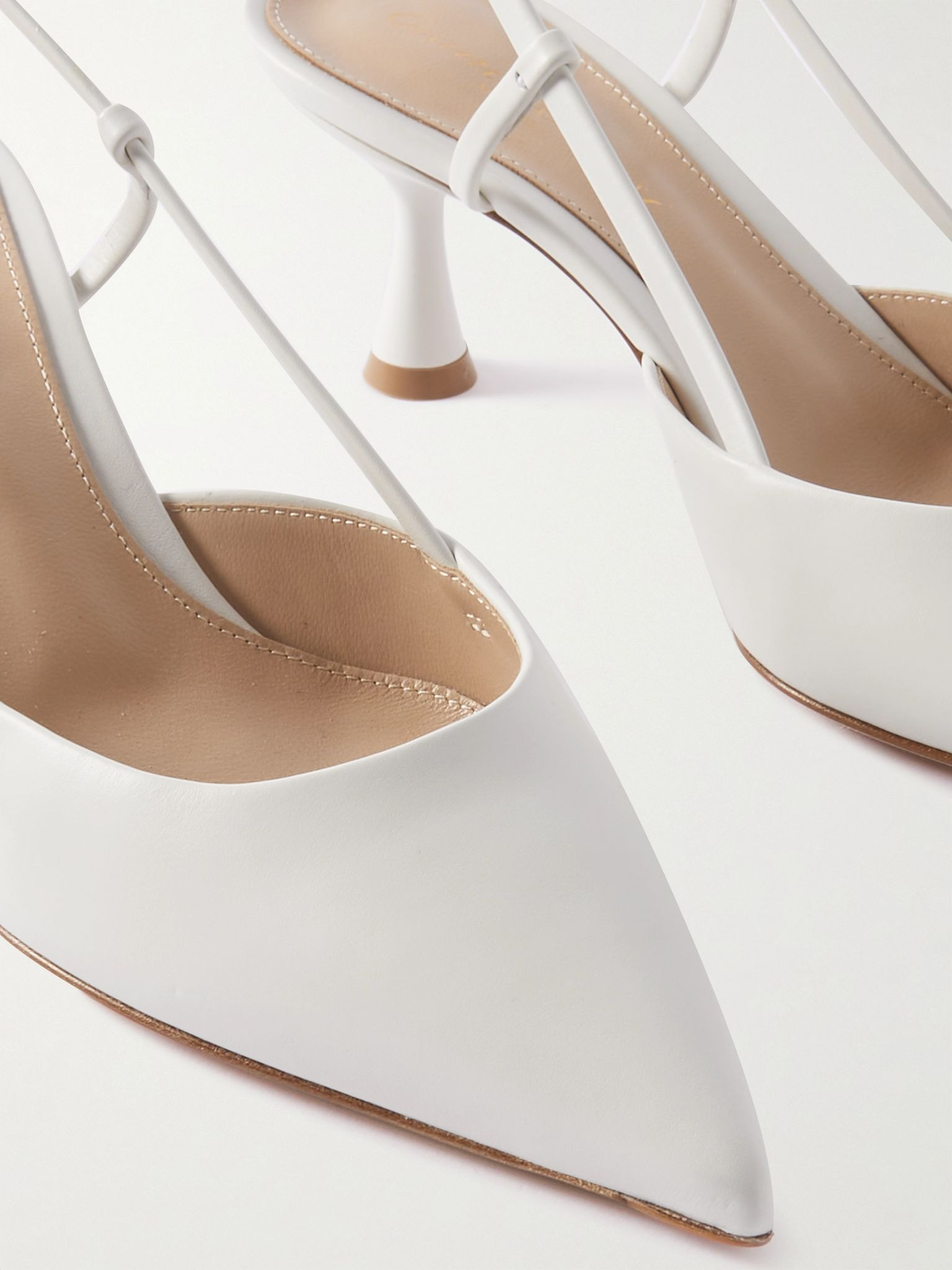 Ascent 55 leather slingback pumps White - 4