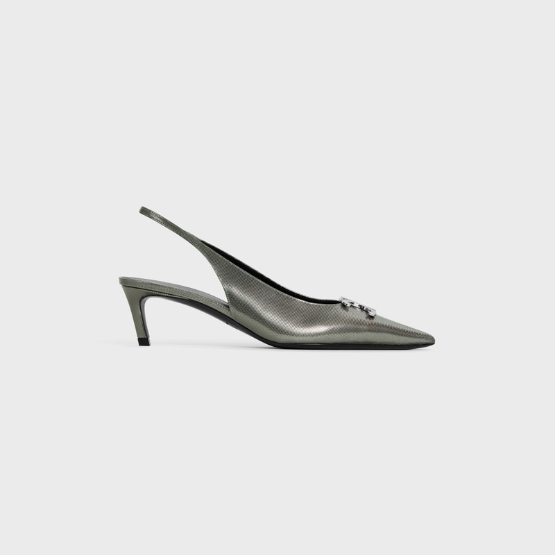CELINE ALMA TRIOMPHE SLINGBACK in GRAPHIC METALIZED CALFSKIN 1