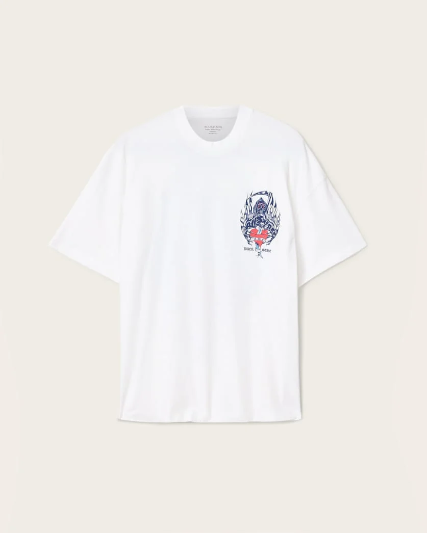 SCIMITAR SHORT SLEEVE OVERSIZED GRAPHIC T-SHIRT - 1