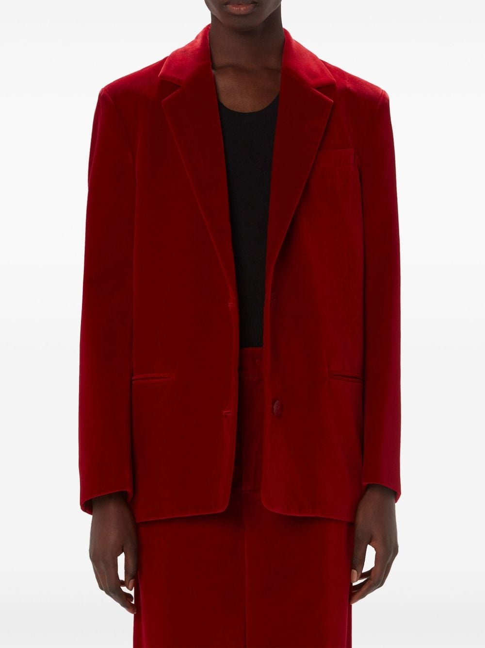 floral-appliquÃ© velour blazer - 3