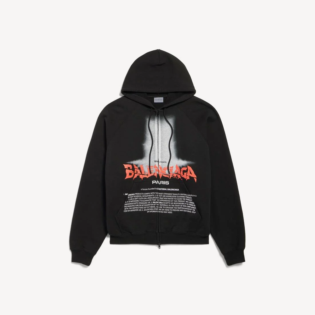 Men's The Door Oversized Zip-up Hoodie in Black - 1