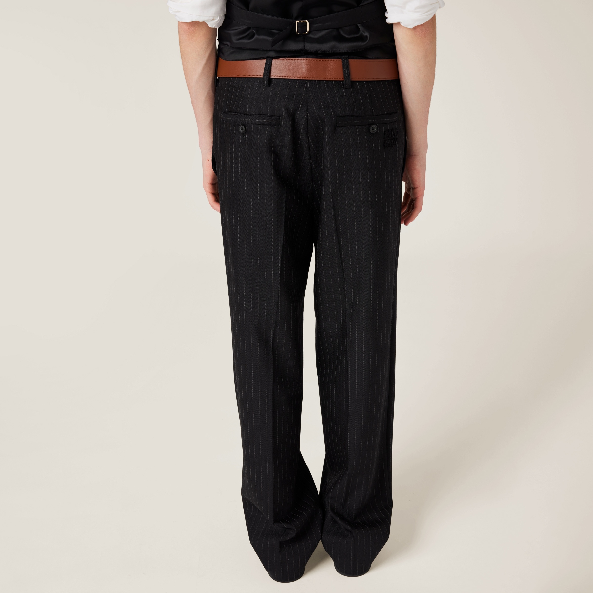 パンツ Miu Miu PINSTRIPE PANTS Miu Miu Pinstripe pants | REVERSIBLE