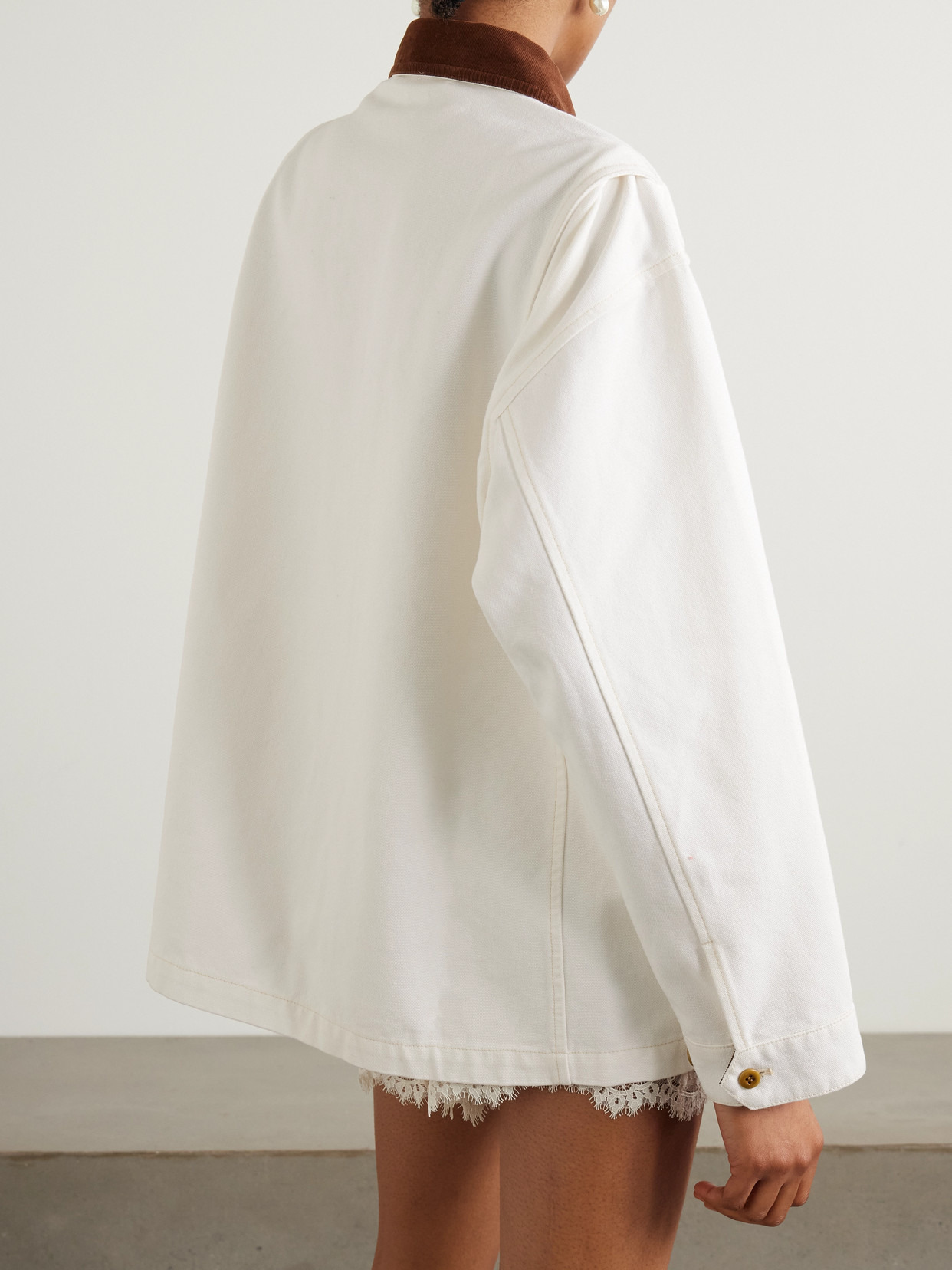Pascual Corduroy-trimmed Cotton Jacket - 3