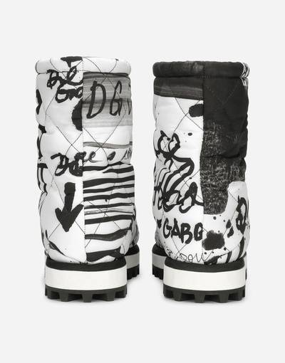 Dolce & Gabbana Nylon ankle boots with logo print outlook