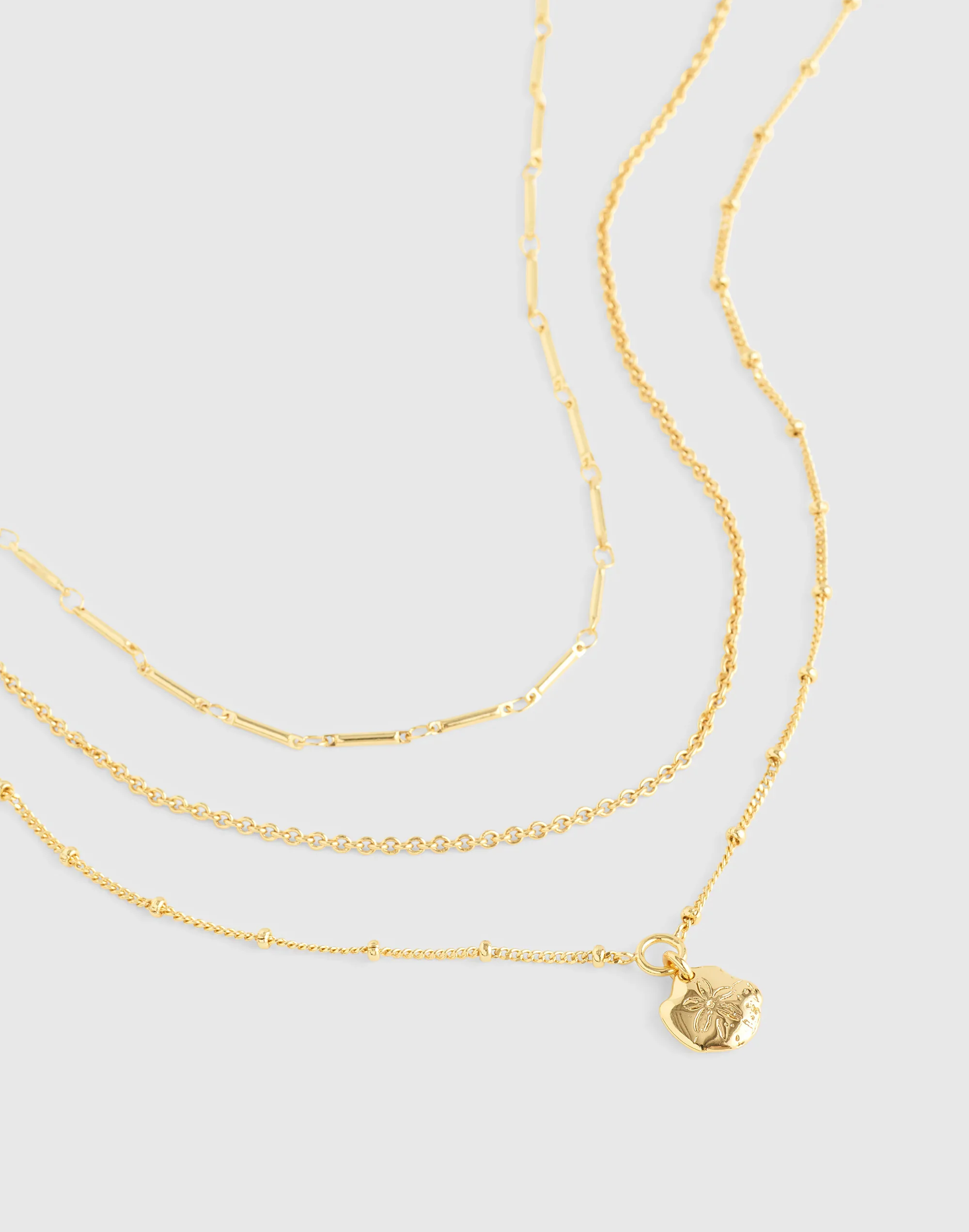 Three-Pack Sand Dollar Necklace Set - 1