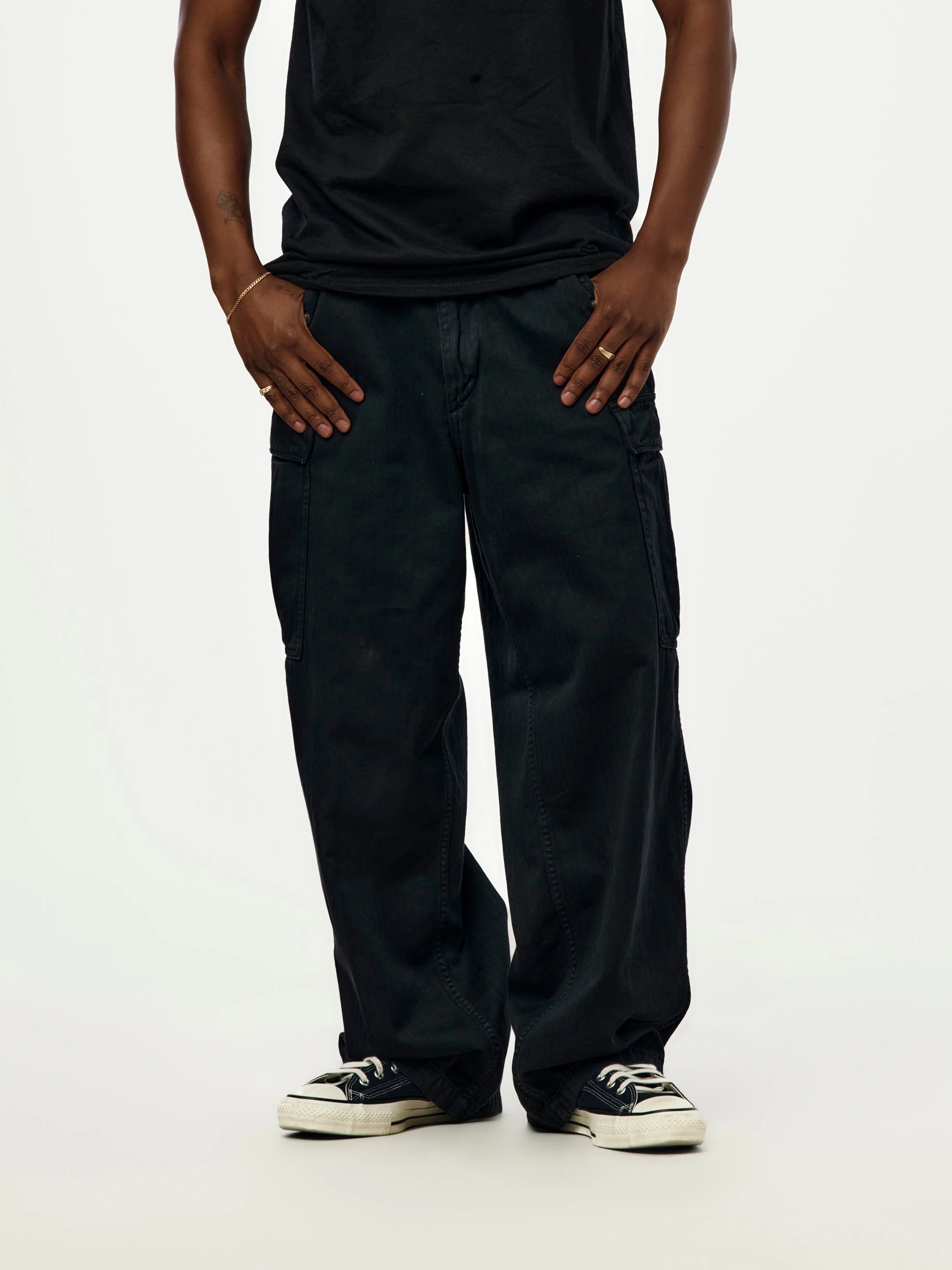 A.PRESSE VINTAGE US ARMY M-51 FIELD PANTS (BLACK) - 1
