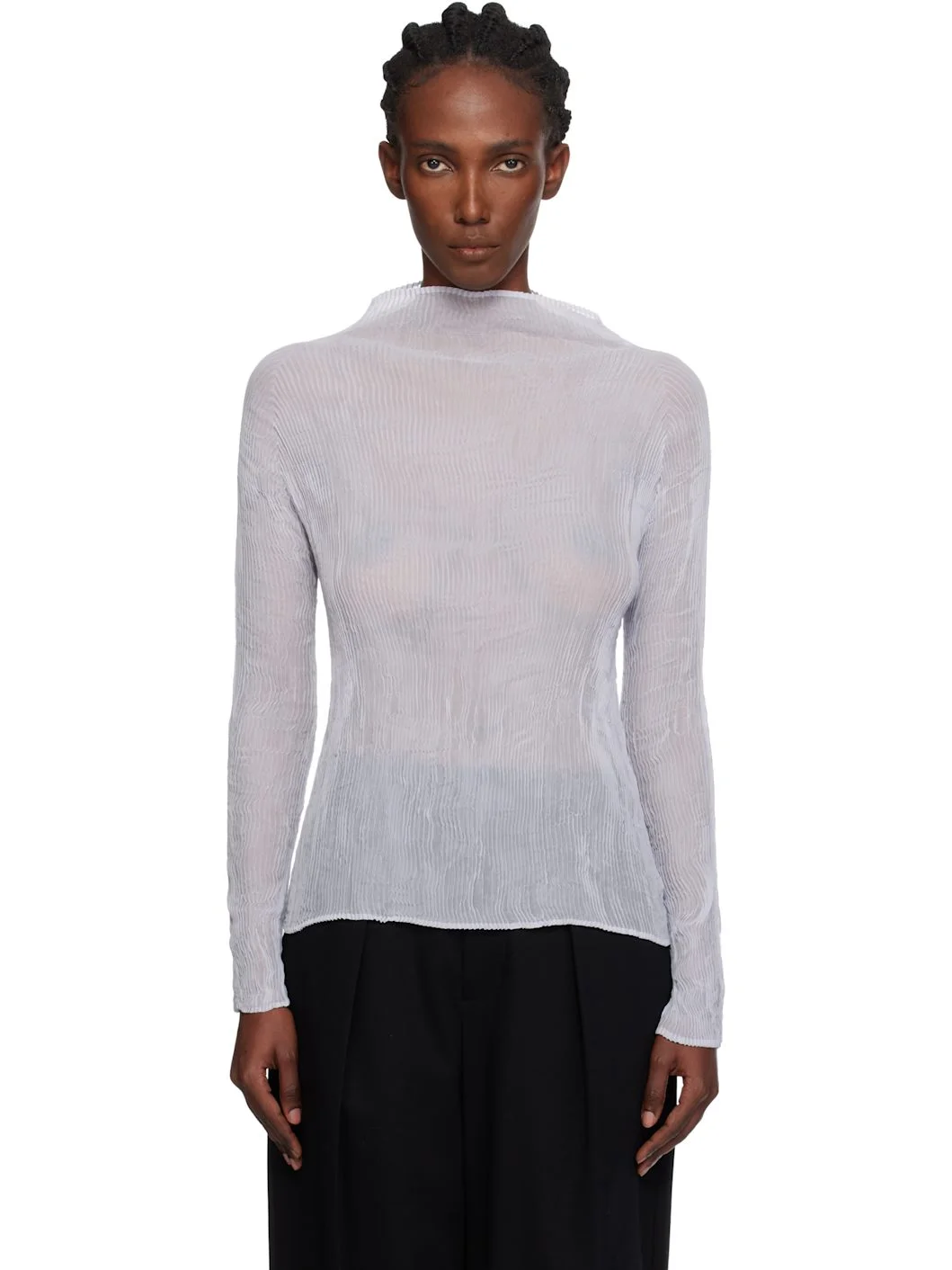 Purple Chiffon Twist Top - 1