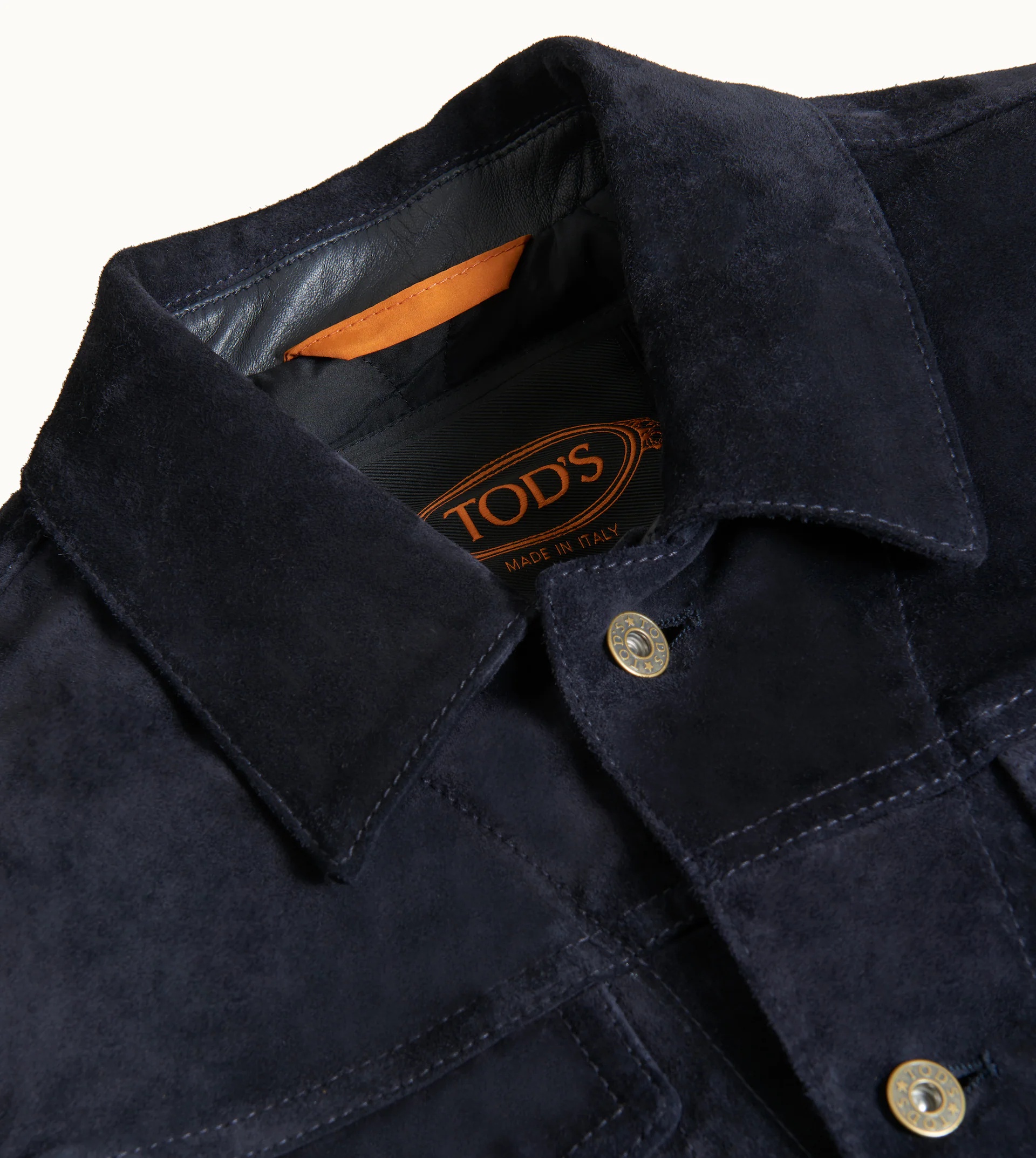 JACKET IN SUEDE - BLUE - 3