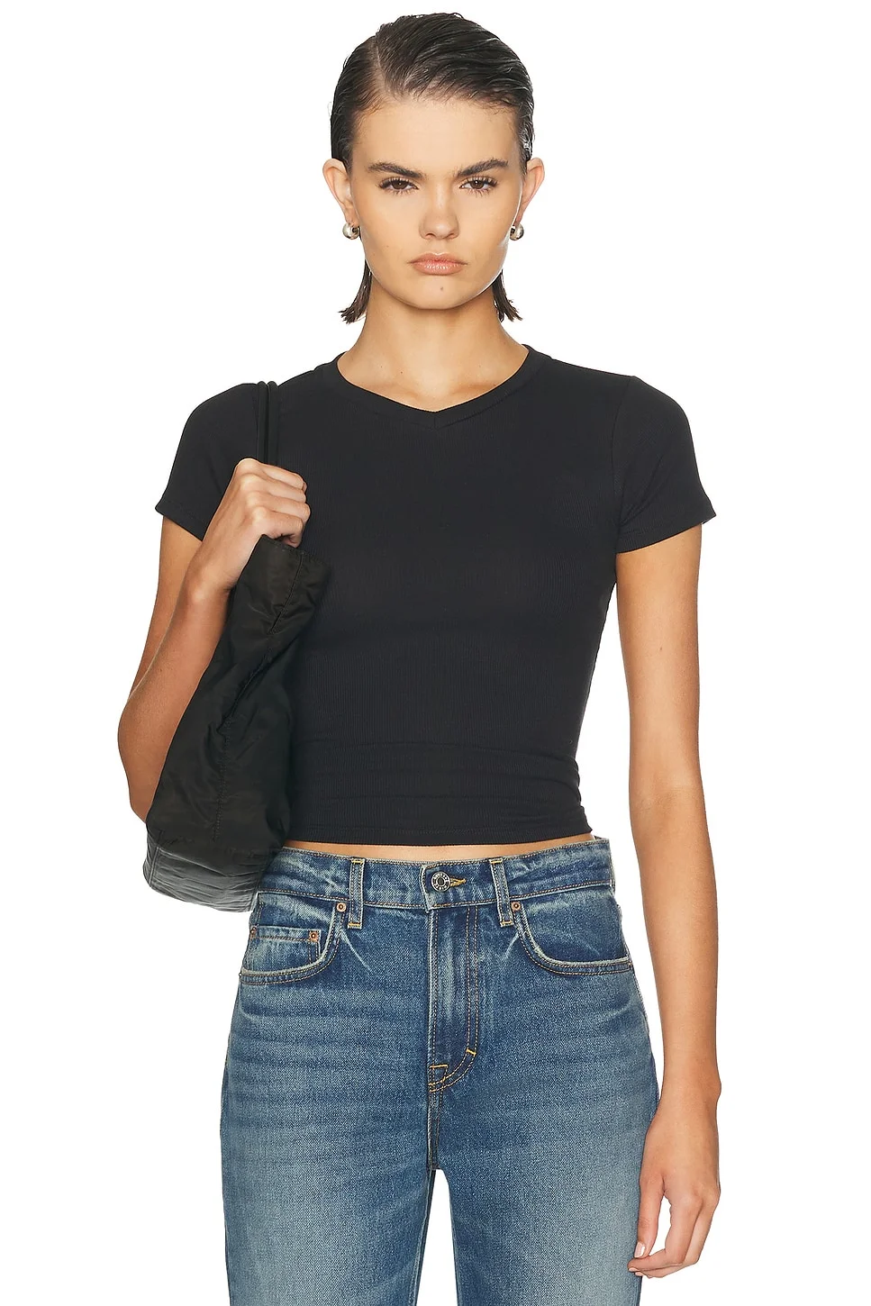 V-neck Slim Fit Tee - 1