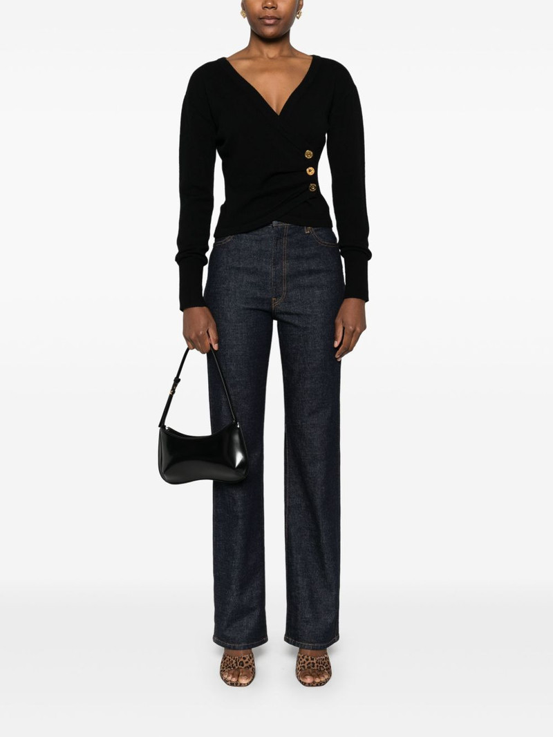 ELISABETTA FRANCHI buttoned wrap sweater outlook