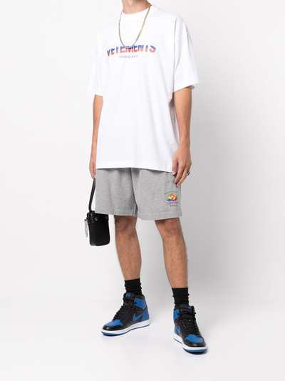 VETEMENTS logo track shorts outlook