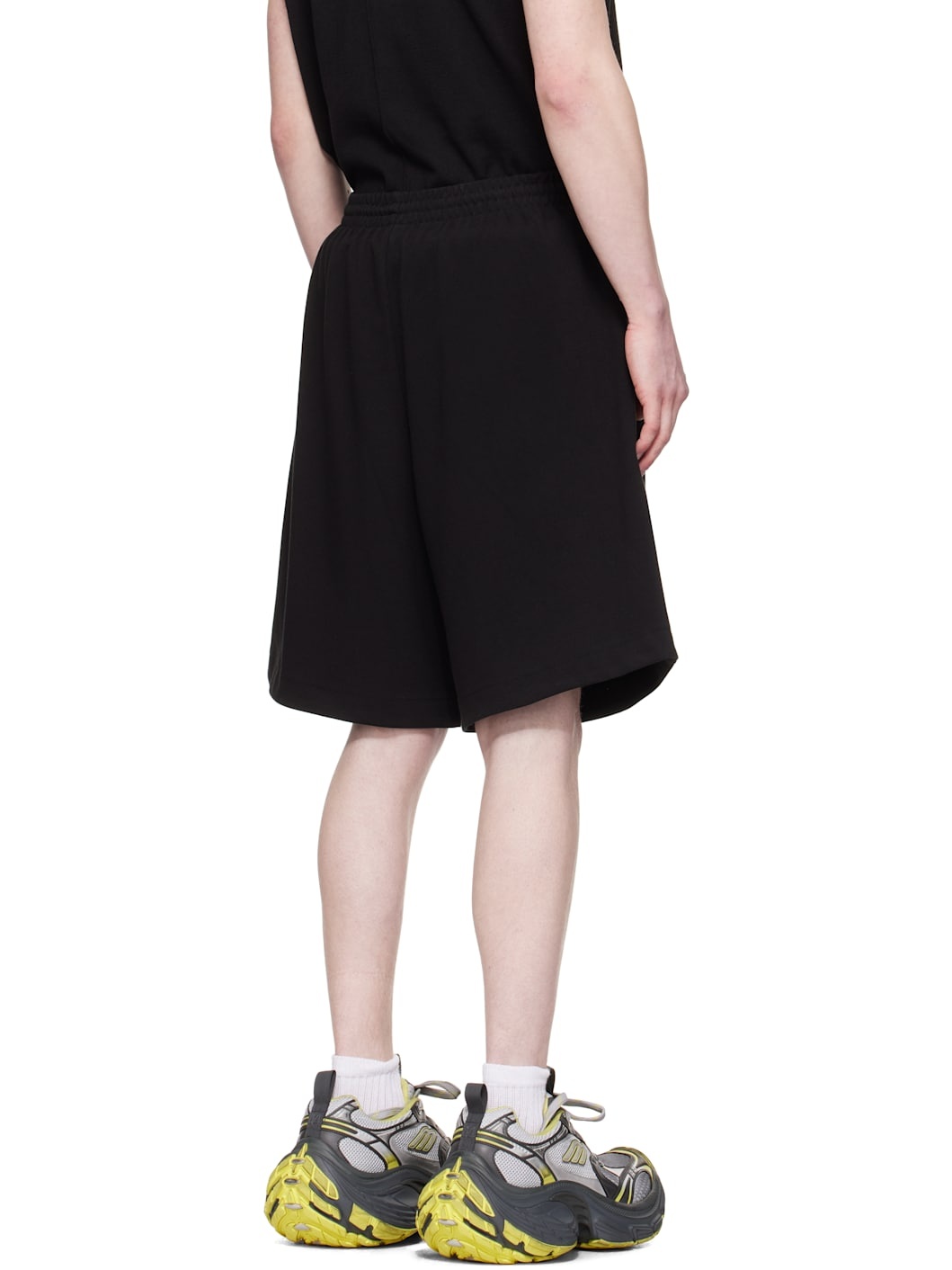 Black Contrast Track Shorts - 3