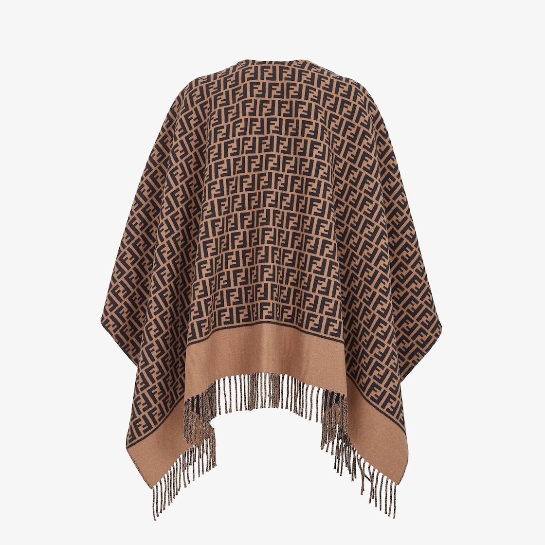【FENDI】FF WOOL CASHMERE PONCHO FF Poncho Wool Gray | Fendi