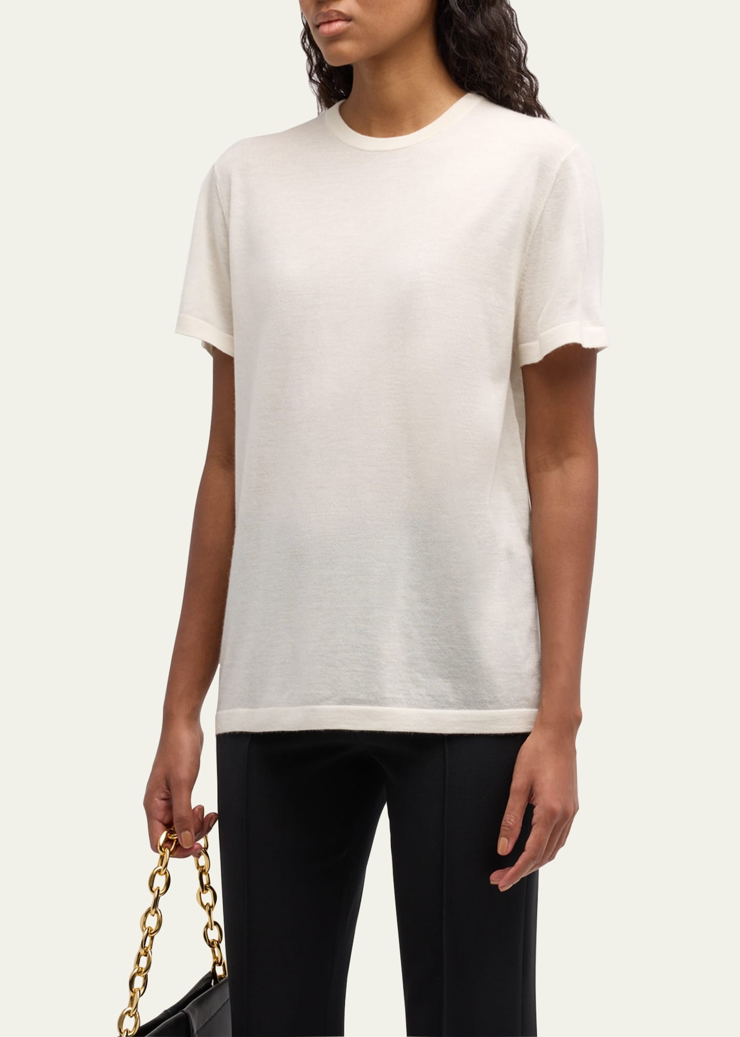 Cashmere Short-Sleeve T-Shirt - 4