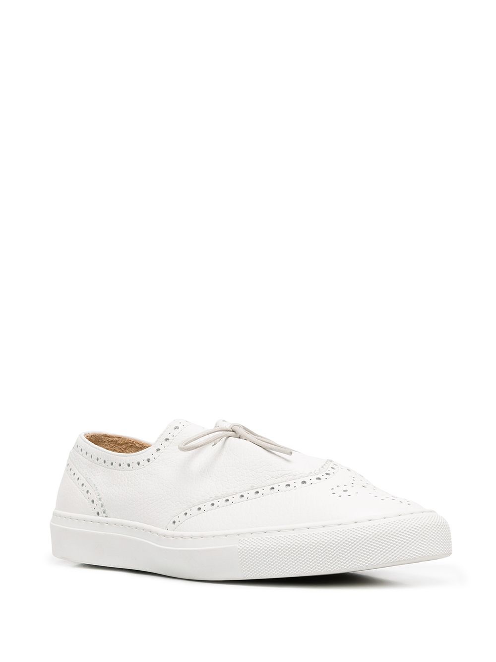 perforated lace-up sneakers - 2