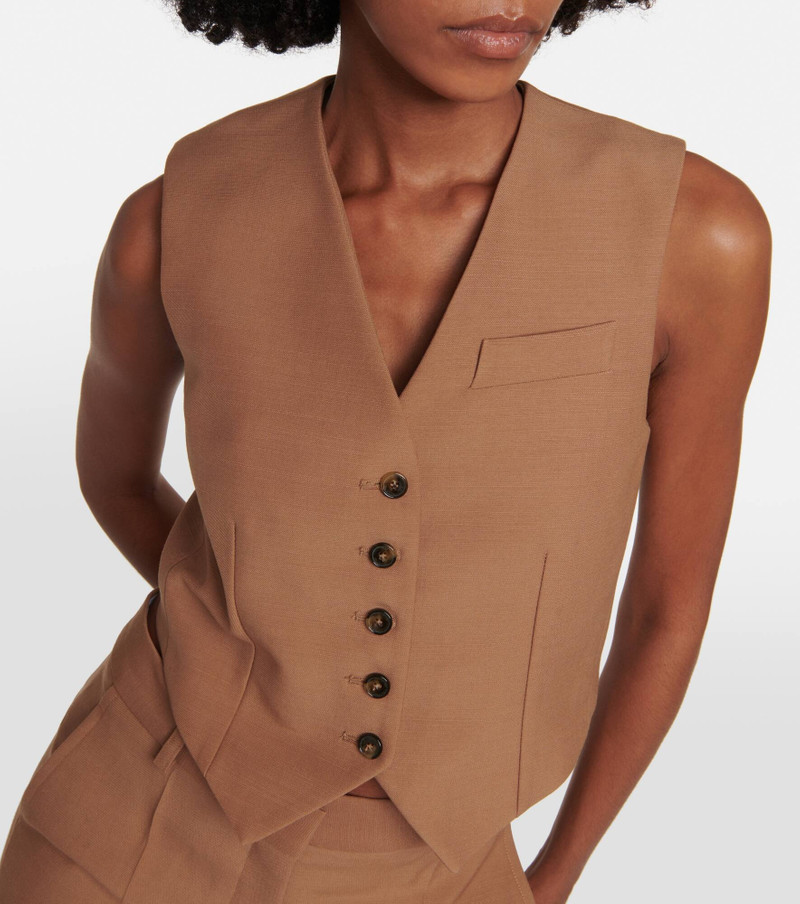 Cropped wool waistcoat 4