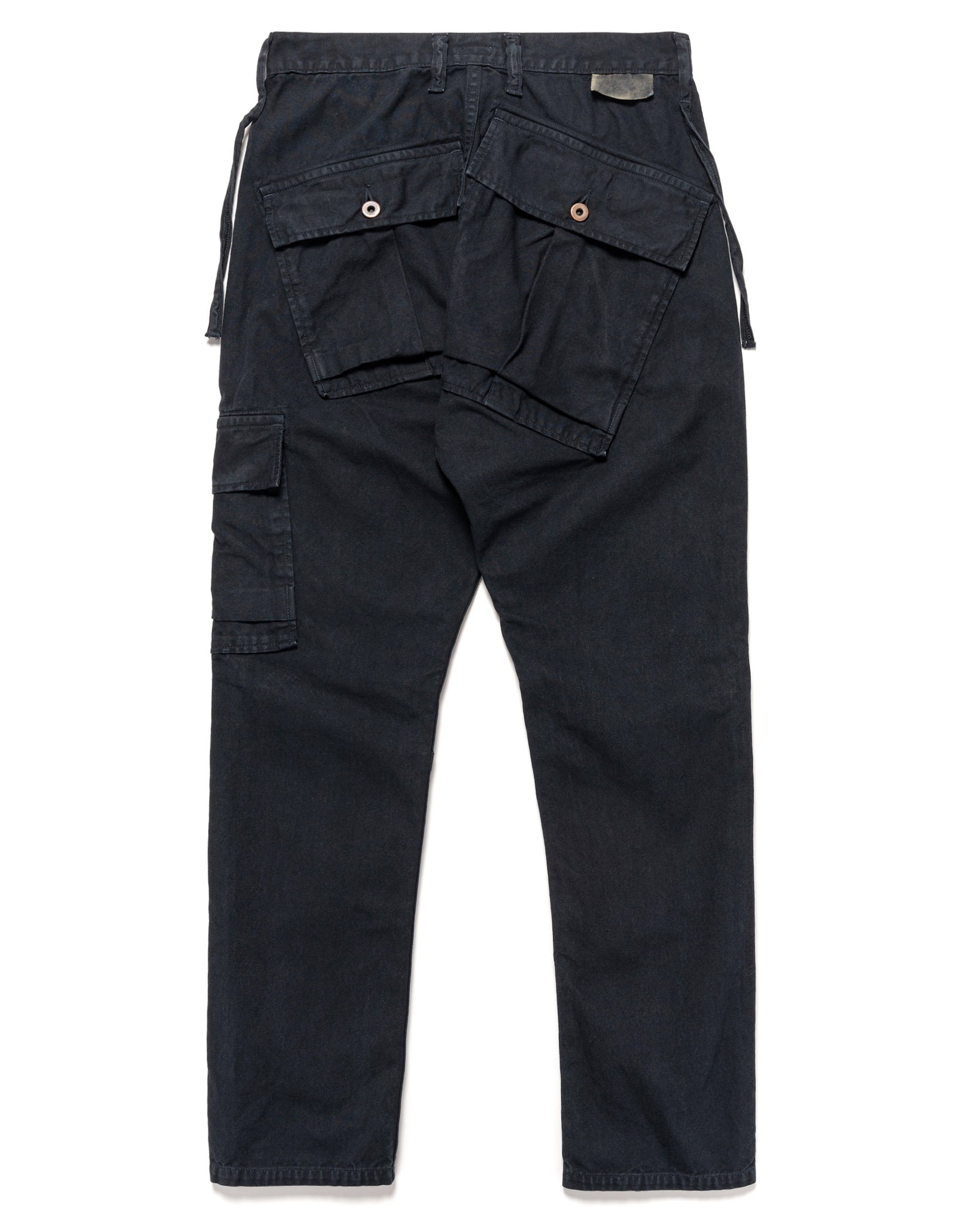 LIGHT CANVAS RINGOMAN CARGO PANTS BLACK - 5