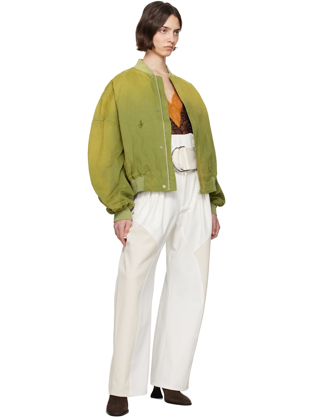 Khaki Relaxed Cotton Bomber Jacket - 4