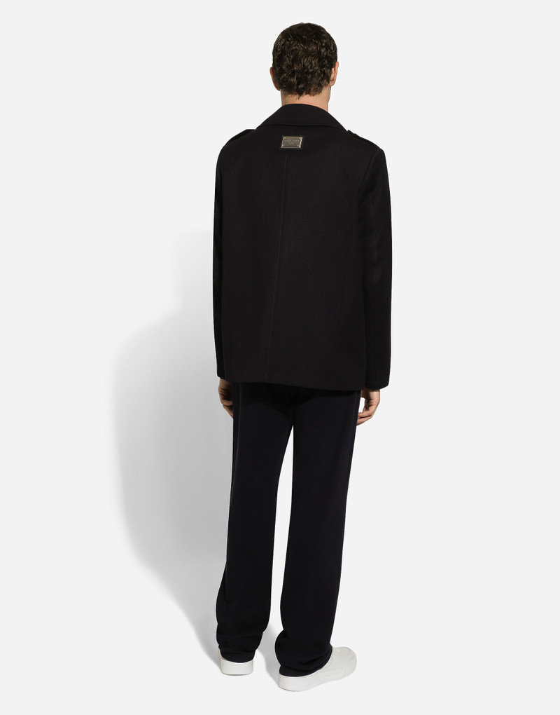 Double-breasted wool pea coat with tag 3