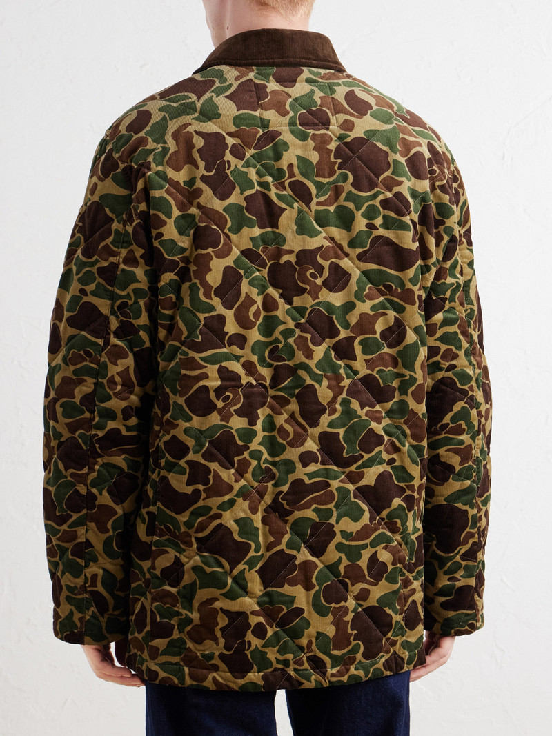 Logo-Embroidered Quilted Cotton-Corduroy Jacket 4