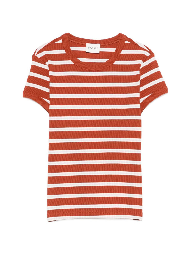 striped rib-knit T-shirt 1