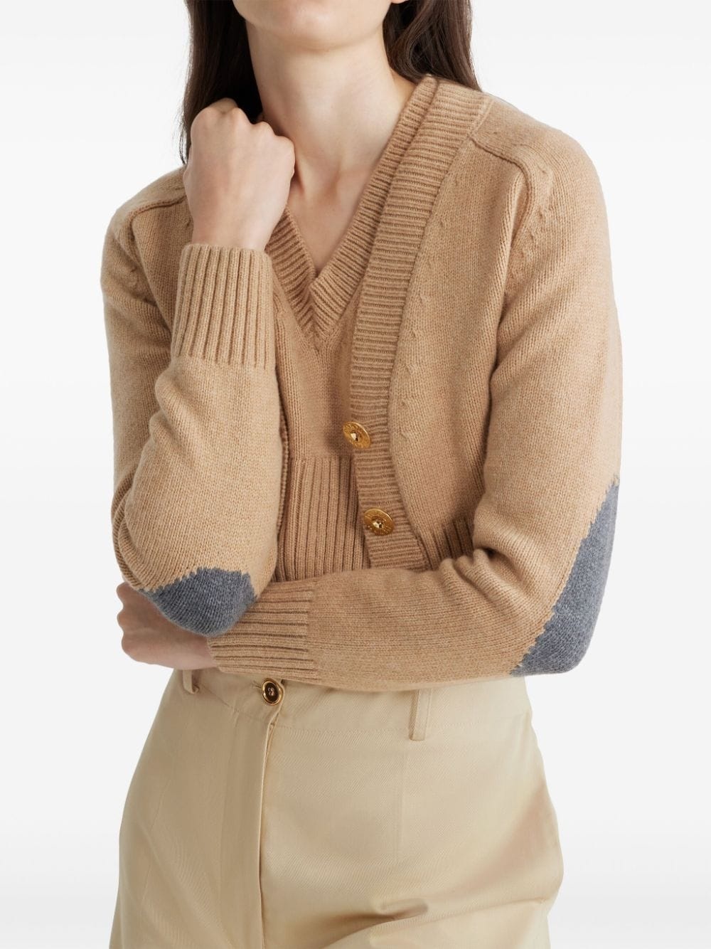 wool-cashmere cropped cardigan - 4