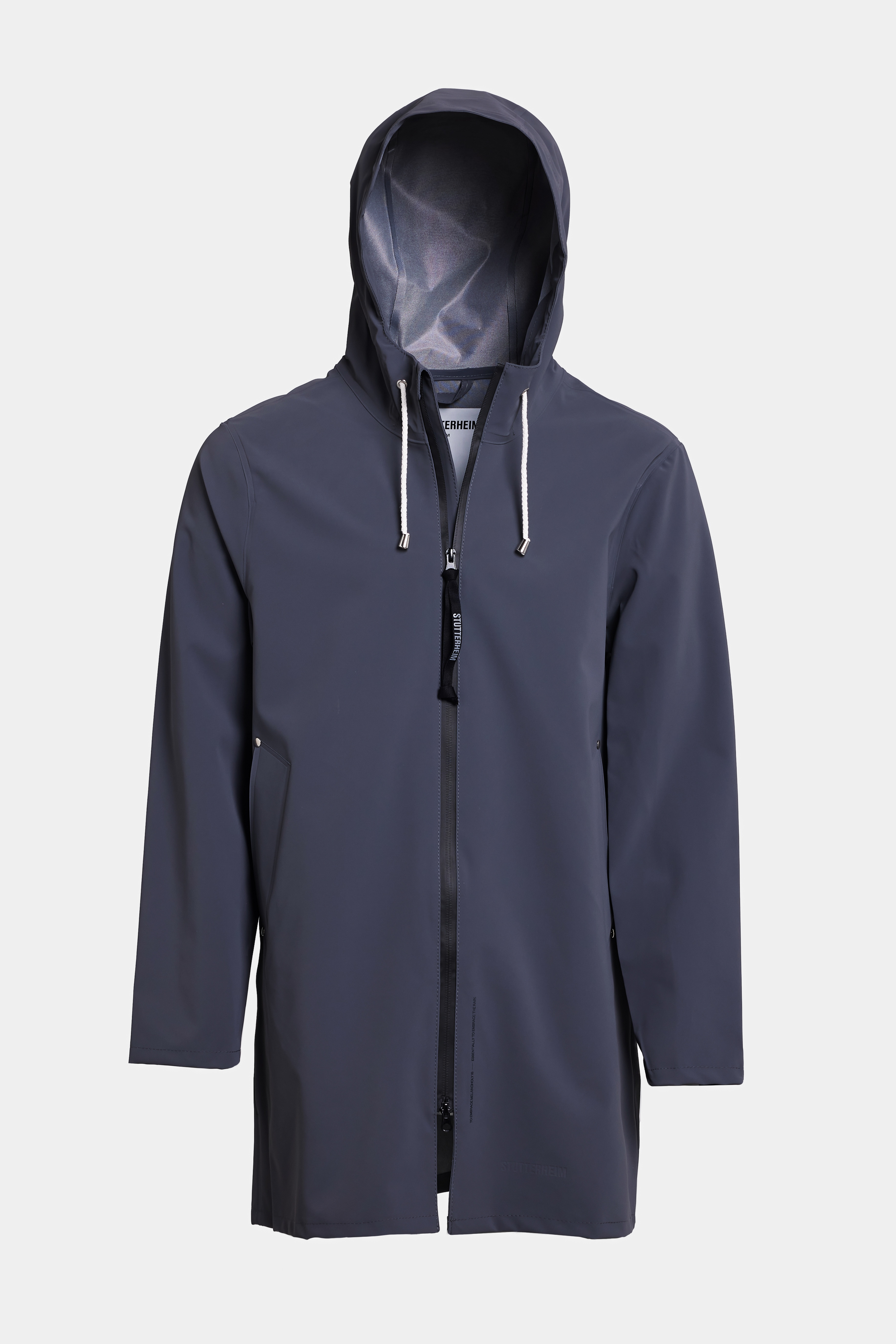 Stockholm Lightweight Zip Matte Raincoat Metal - 6