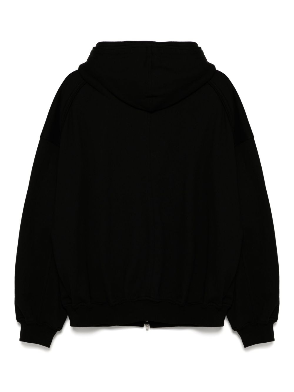 layered zip-up hoodie - 2