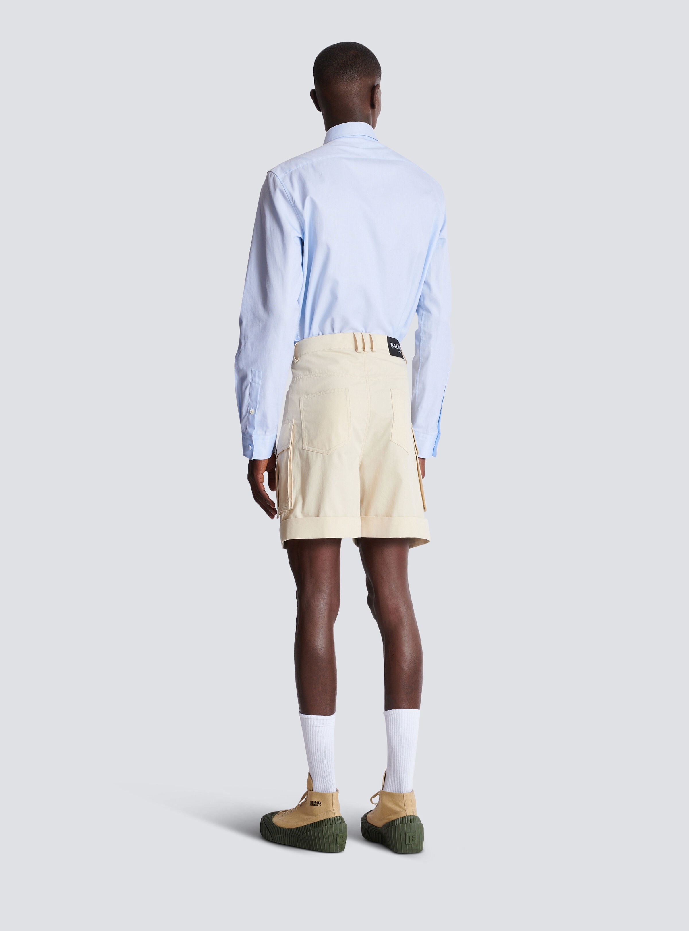 Cotton cargo Bermuda shorts - 4